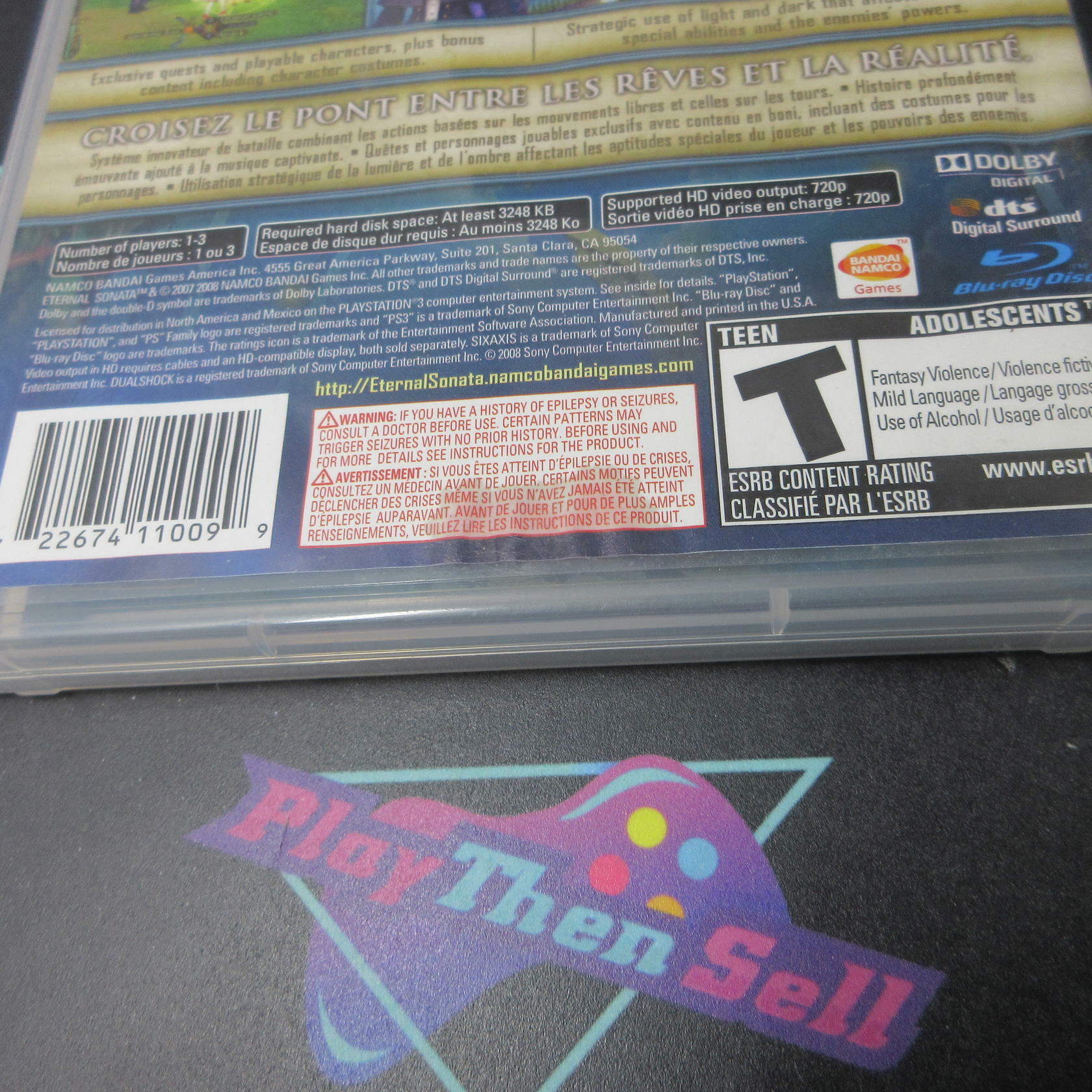 Eternal Sonata PS3 PlayStation 3 AD Complete CIB - Very Good