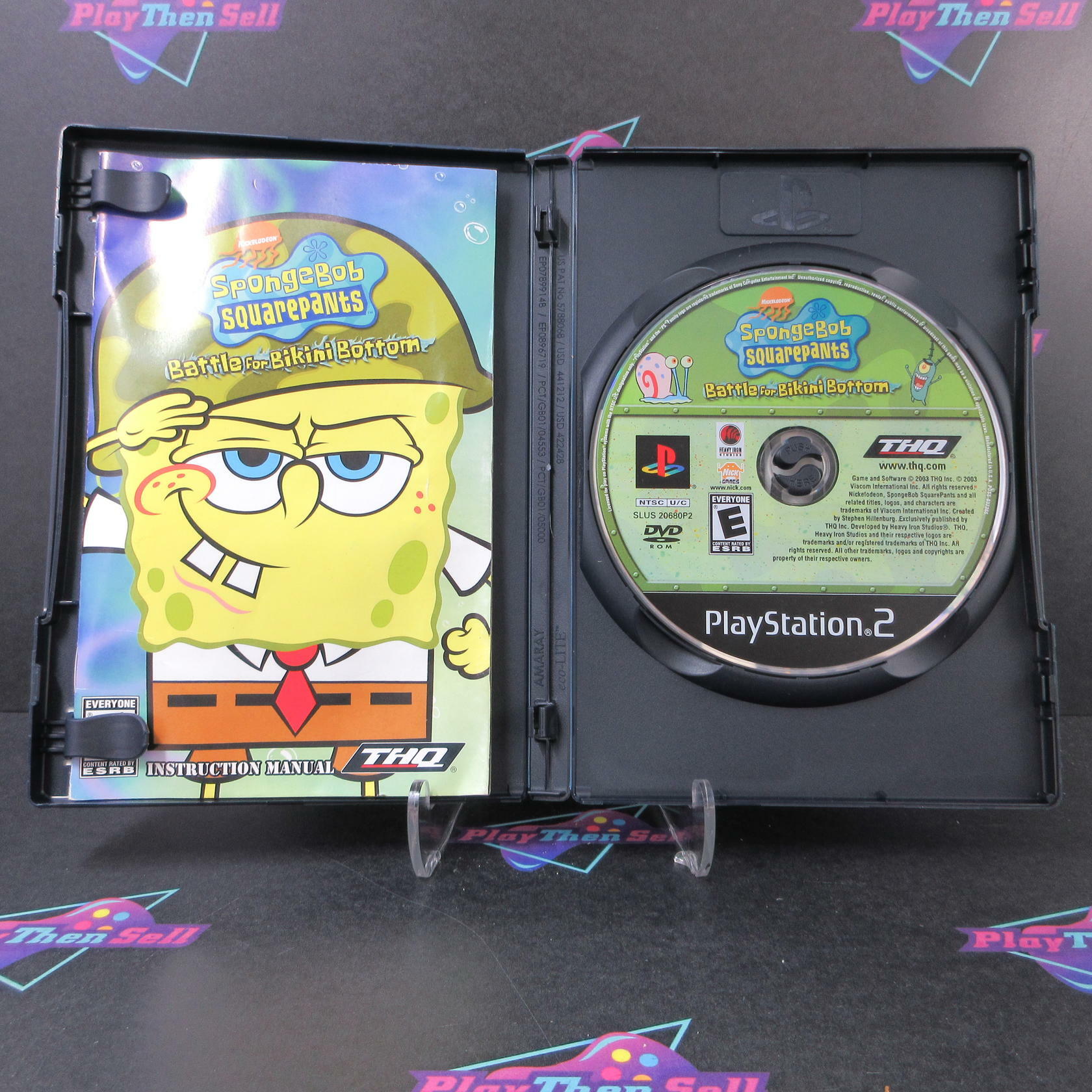 SpongeBob SquarePants Battle for Bikini Bottom PS2 PlayStation 2 MD Complete CIB - Very Good