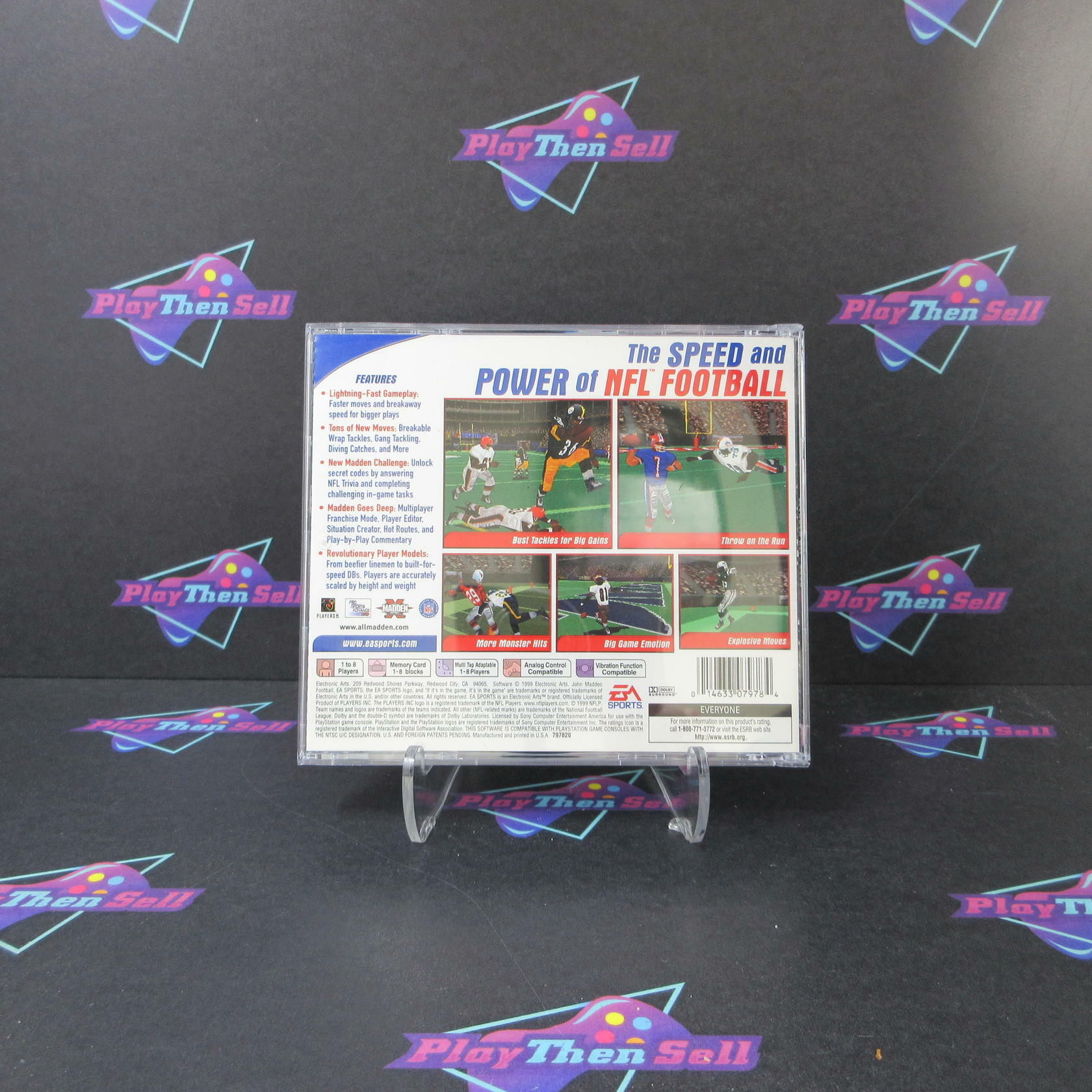 Madden NFL 2000 PS1 PlayStation 1 DD Complete CIB - Very Good