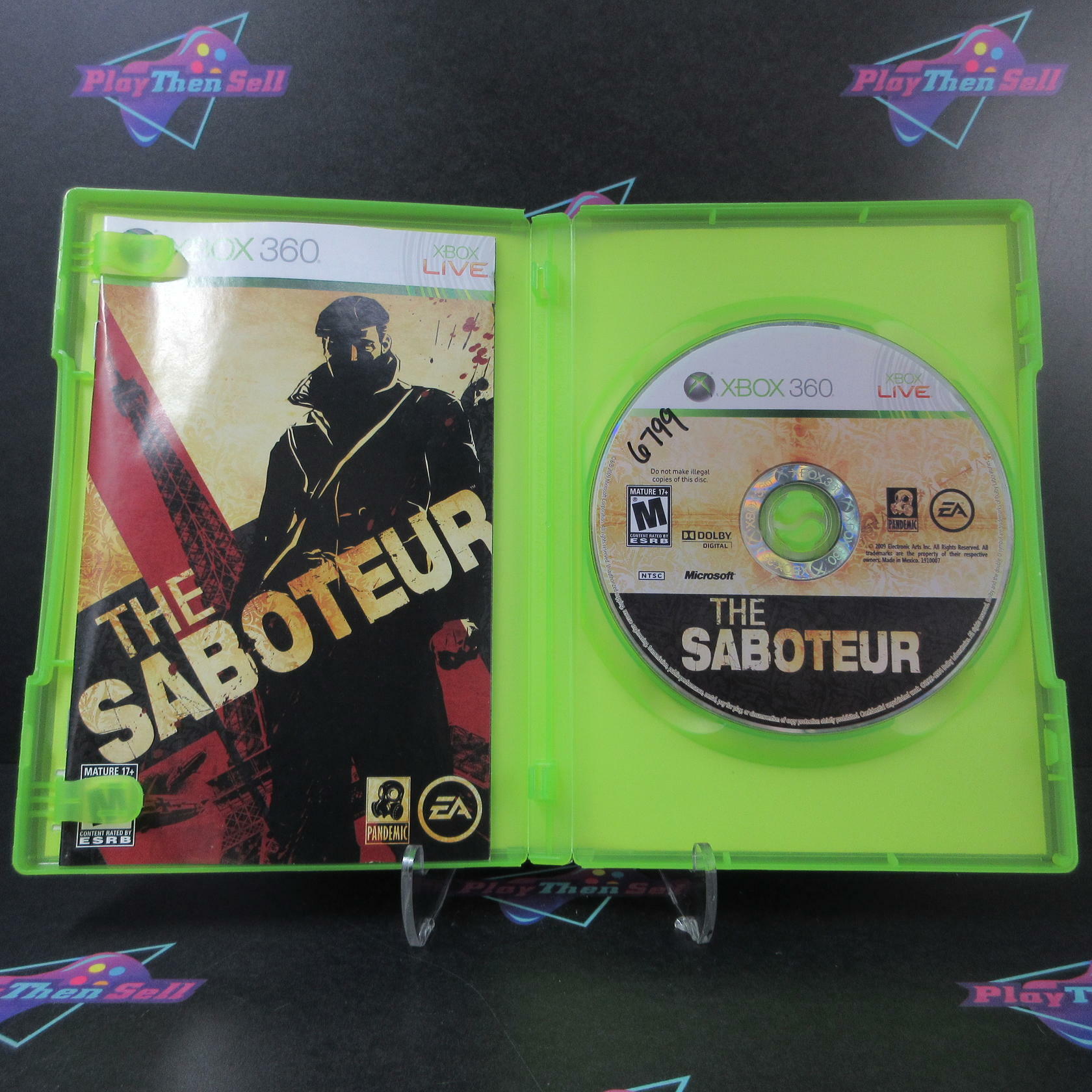 The Saboteur Rental Art Xbox 360 DD Complete CIB - Very Good
