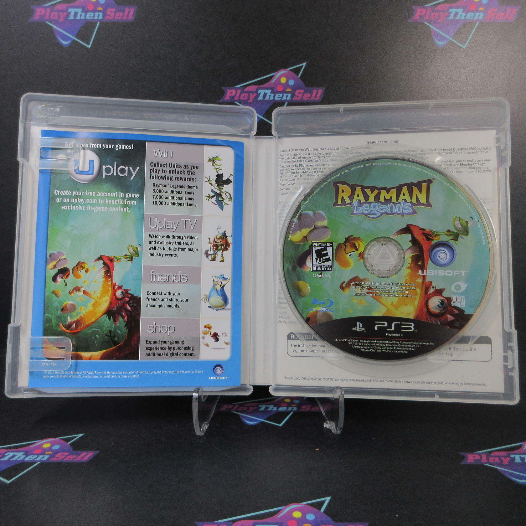 Rayman Legends PS3 PlayStation 3 AD Complete CIB - Very Good