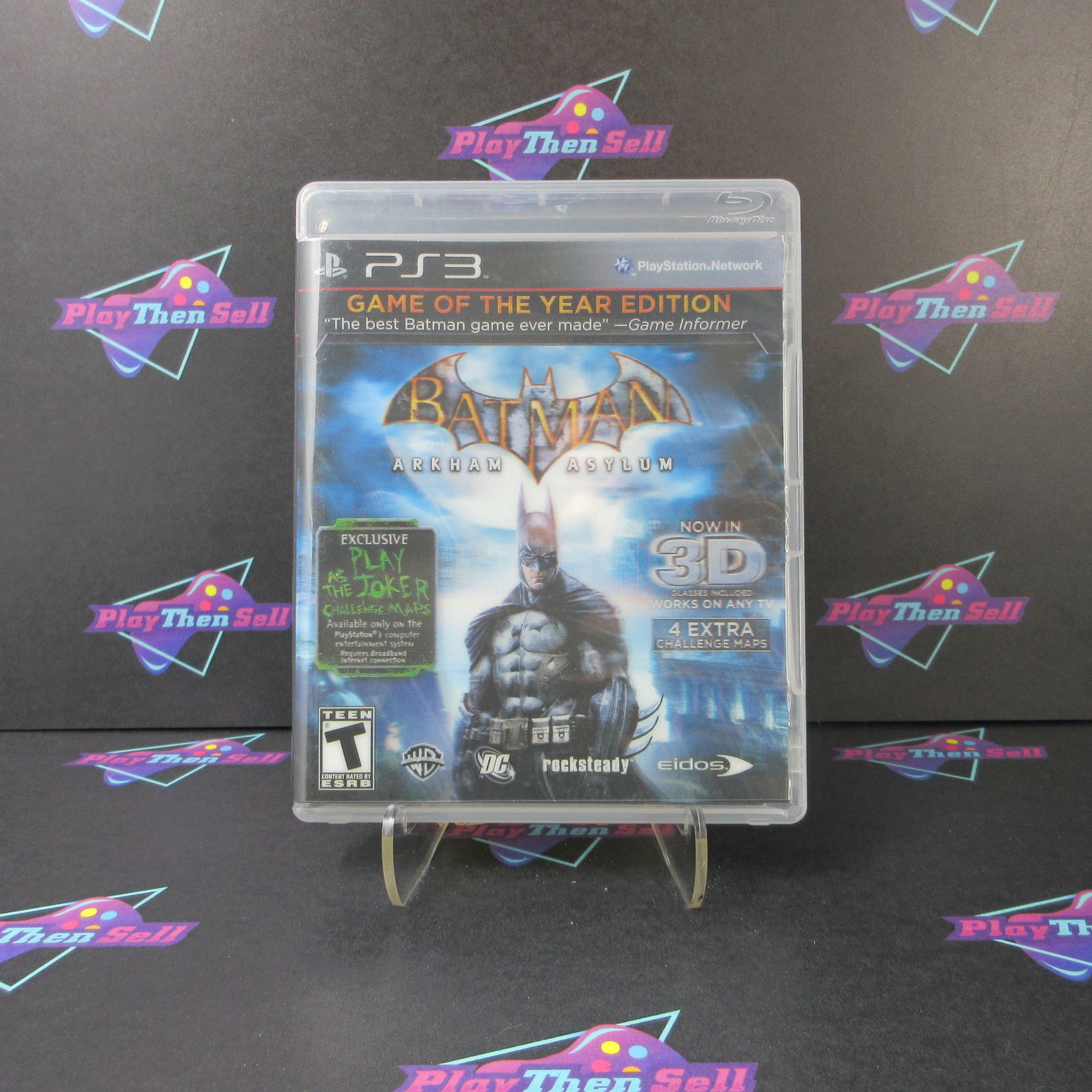 Batman Arkham Asylum GOTY PS3 PlayStation 3 Lenticular + Glasses - Like New