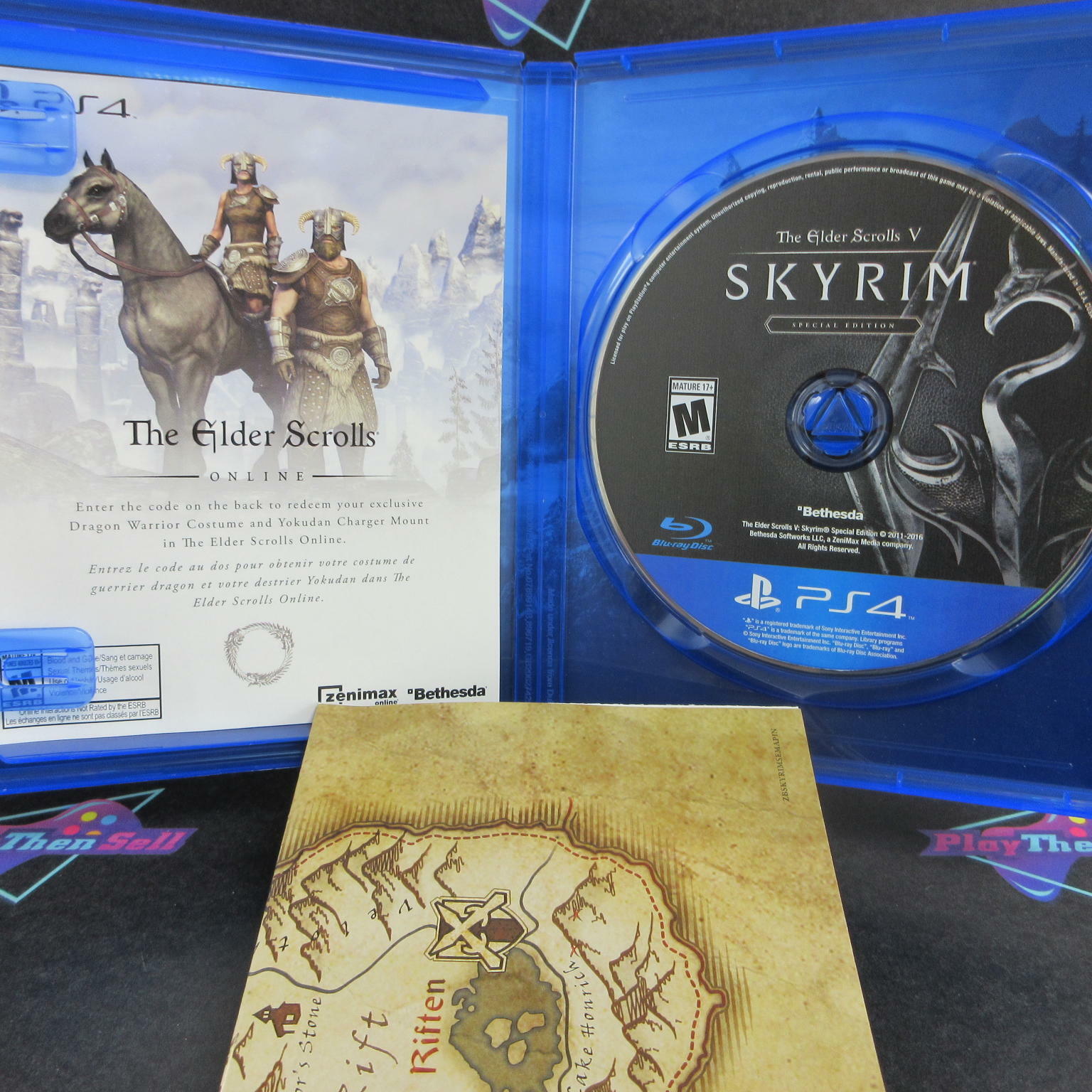 The Elder Scrolls V Skyrim Special Edition PS4 PlayStation 4 + Map - Like New