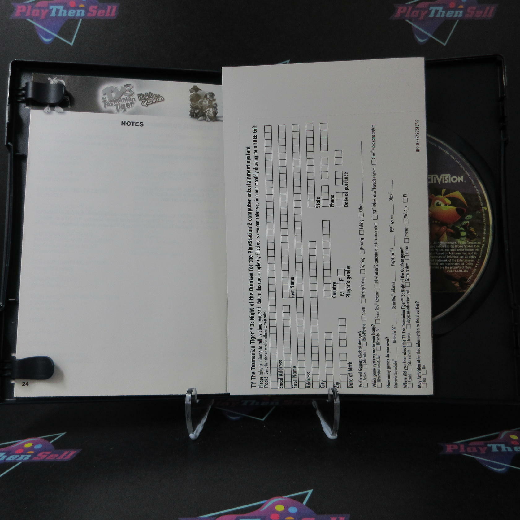TY3 The Tasmanian Tiger Night of the Quinkan PS2 PlayStation 2 + Reg Card - Like New