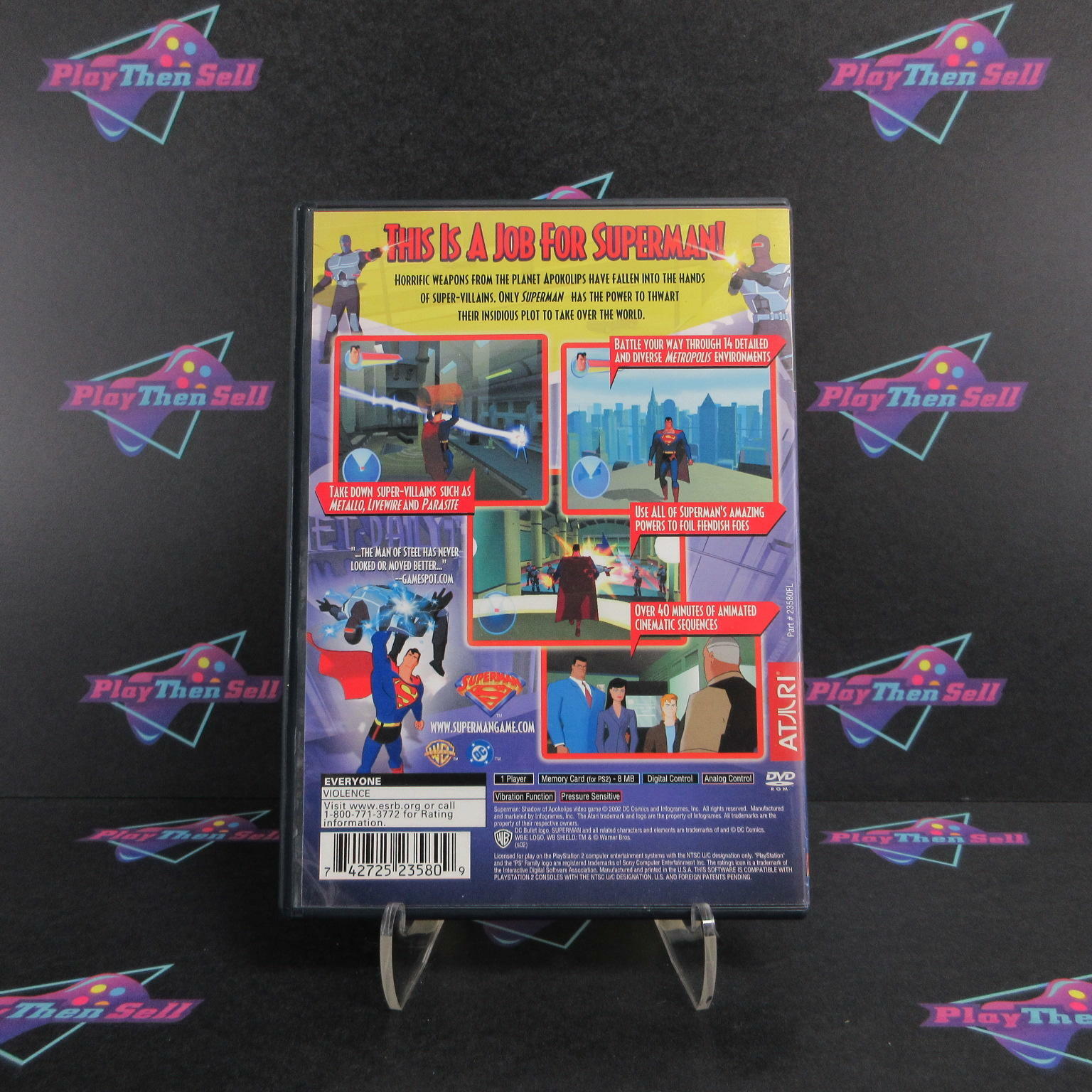 Superman Shadow of Apokolips PS2 PlayStation 2 - Like New