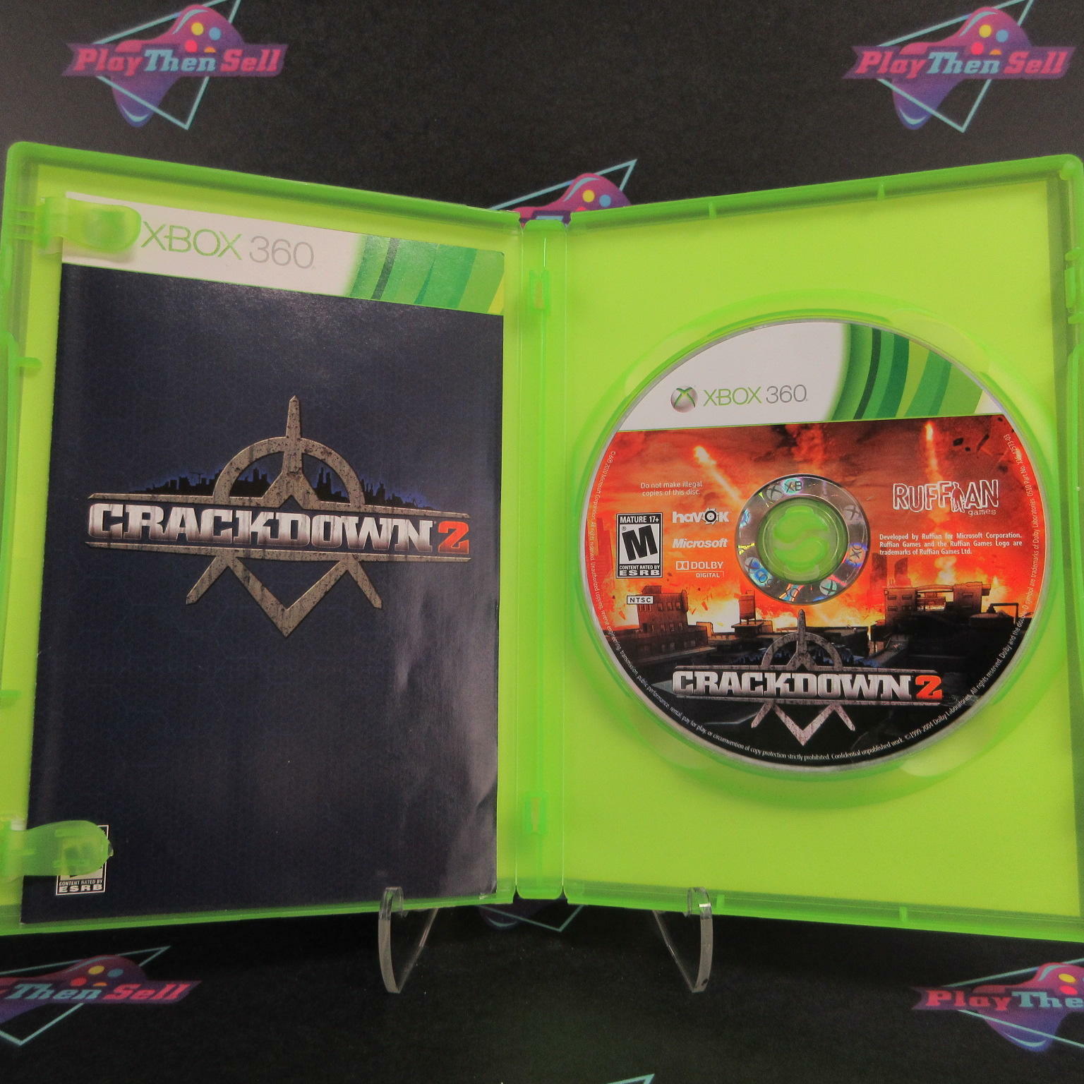 Crackdown 2 + Poster Xbox 360 AD/DD Complete CIB - Very Good