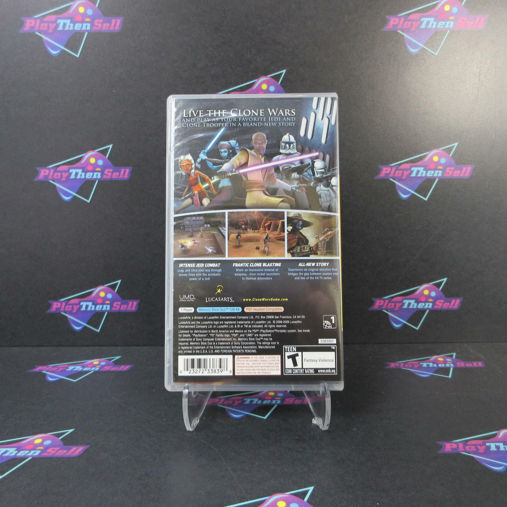 Star Wars the Clone Wars Republic Heroes Sony PSP Clear UMD - Like New