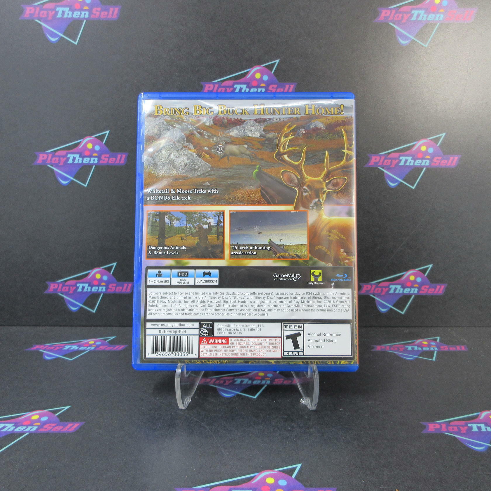 Big Buck Hunter Arcade PS4 PlayStation 4 AD Complete CIB - Very Good