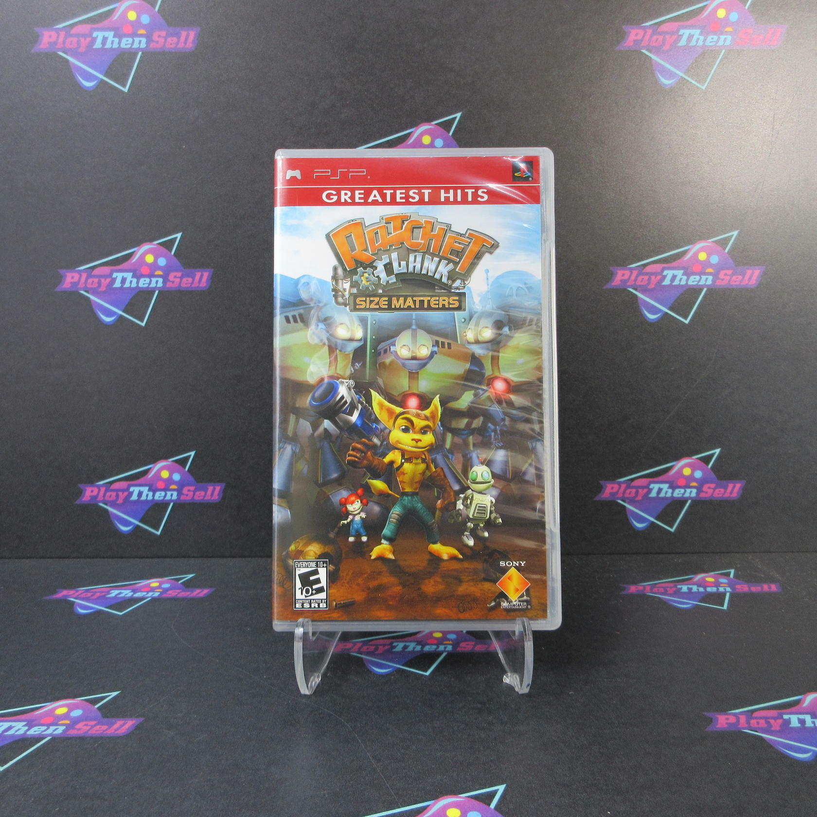 Ratchet & Clank Size Matters Sony PSP GH Clear UMD + Reg Card - Like New