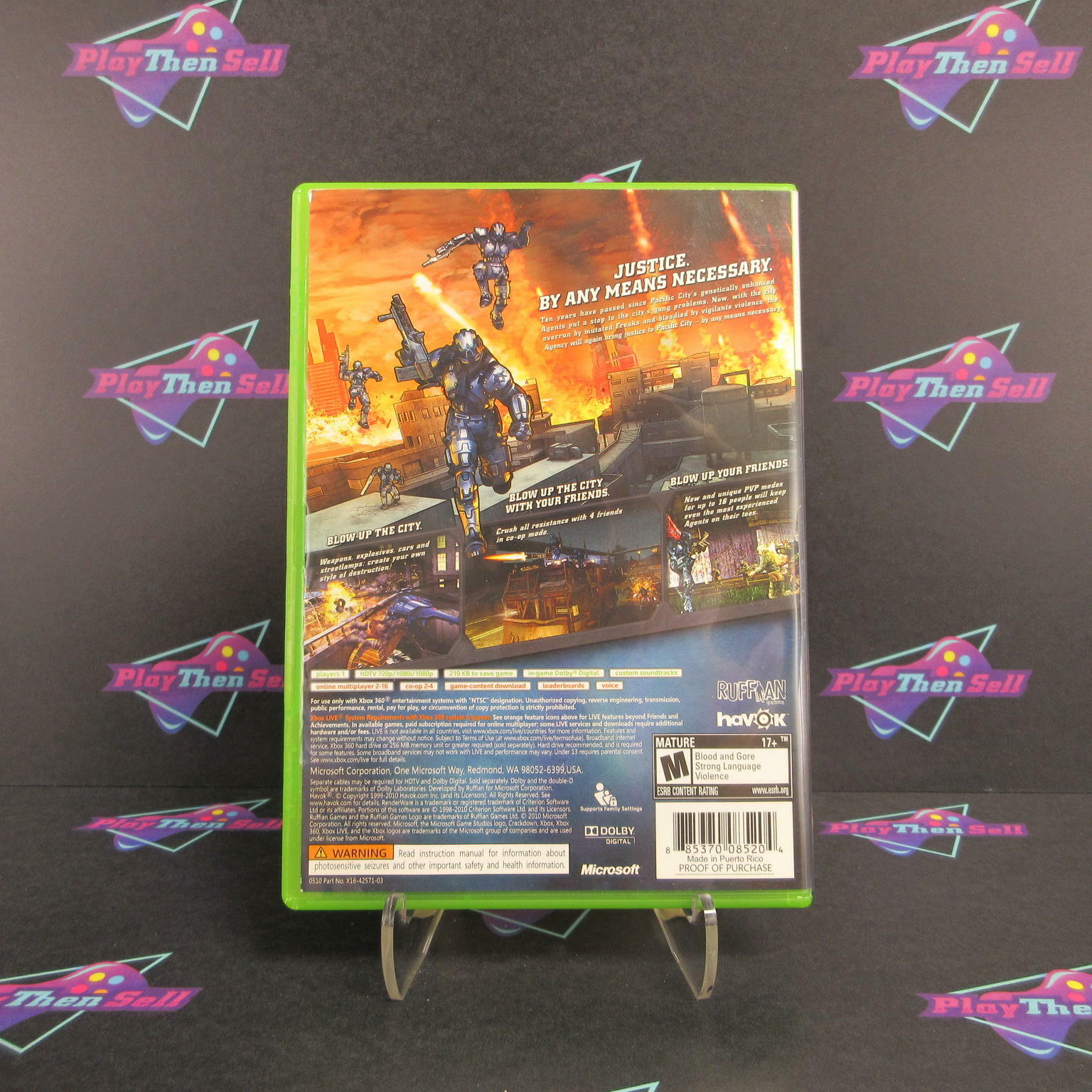 Crackdown 2 + Poster Xbox 360 AD/DD Complete CIB - Very Good