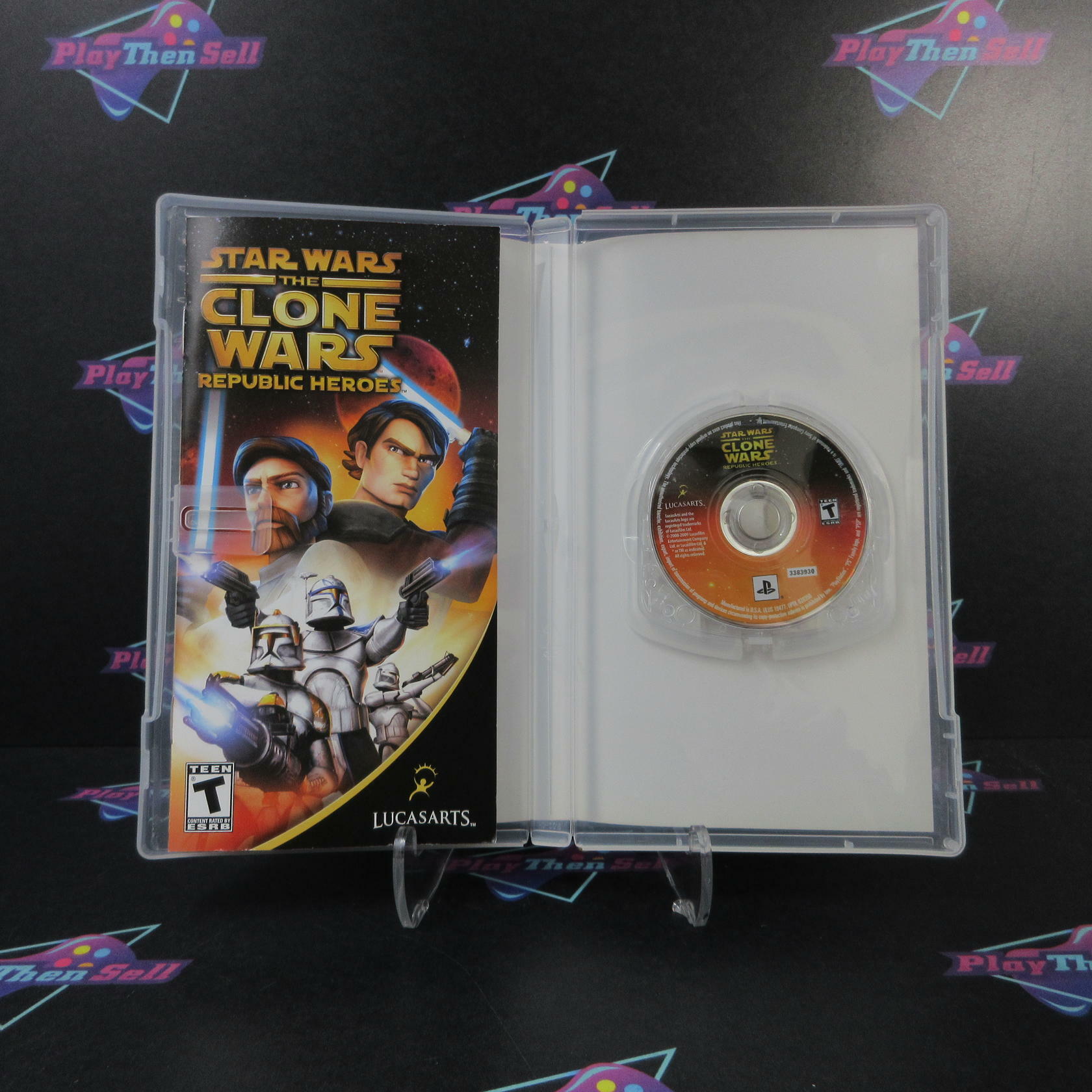 Star Wars the Clone Wars Republic Heroes Sony PSP Clear UMD - Like New