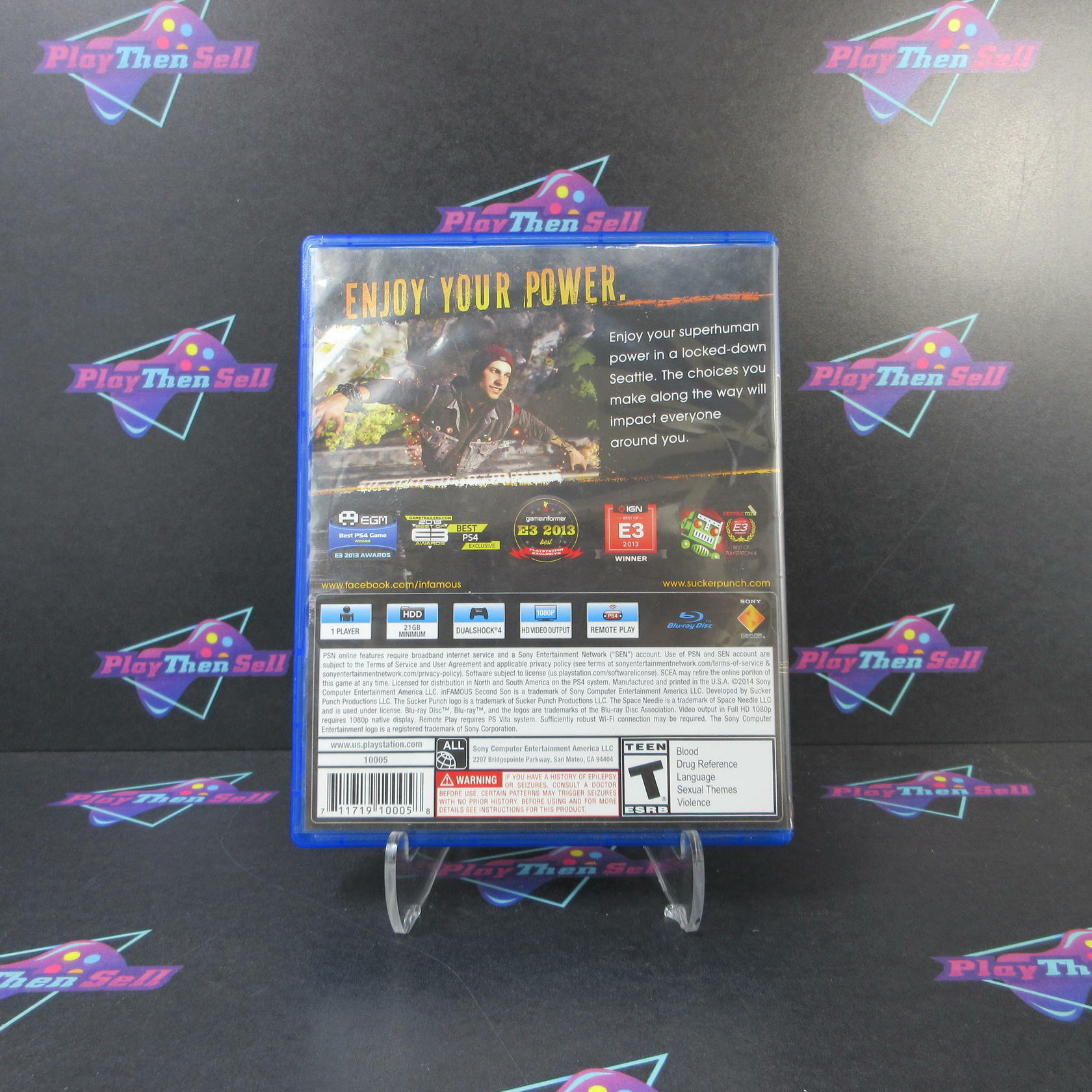 Infamous Second Son PS4 PlayStation 4 AD Complete CIB - Very Good