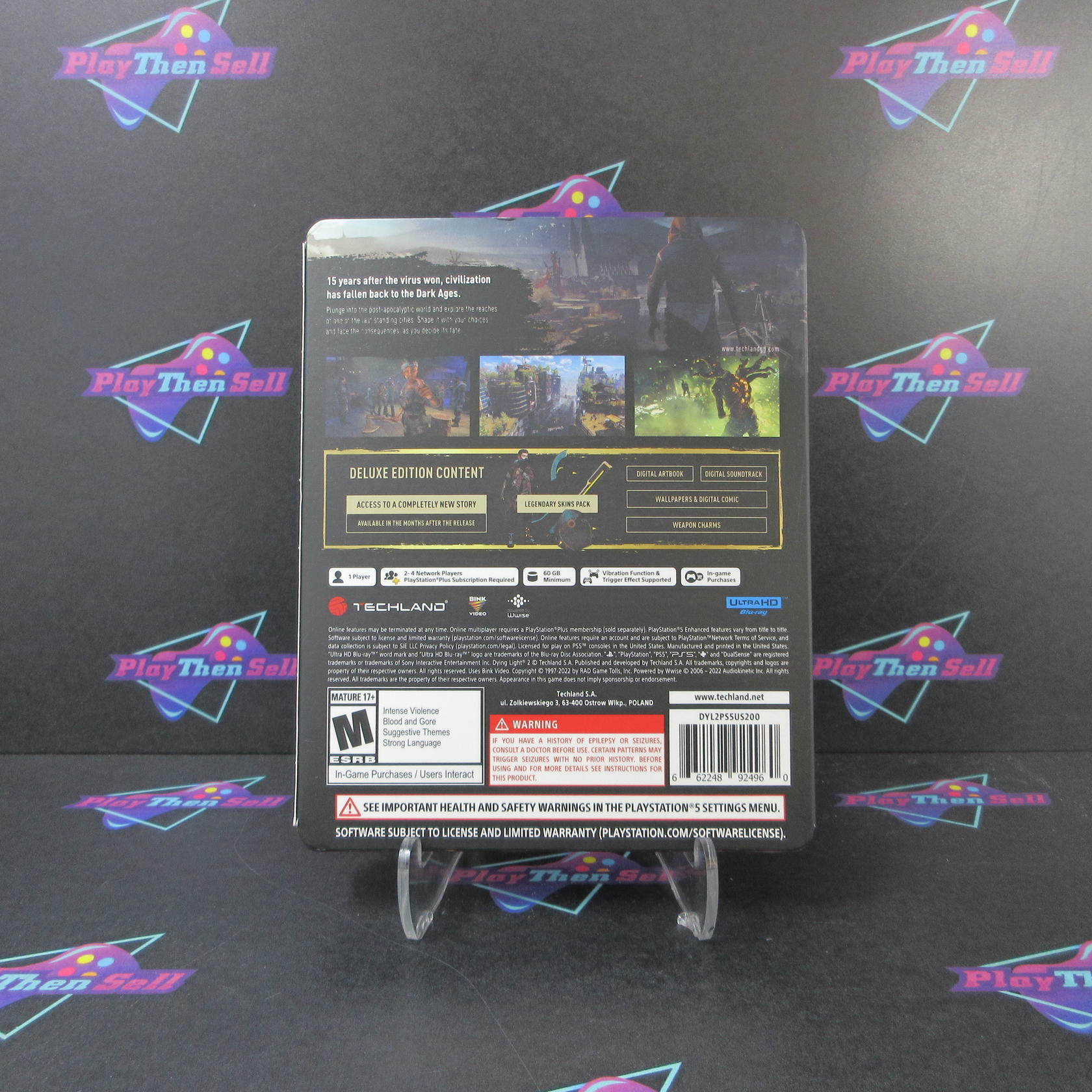 Dying Light 2 Stay Human Deluxe Edition Steelbook PS5 PlayStation 5 + Sleeve - Like New