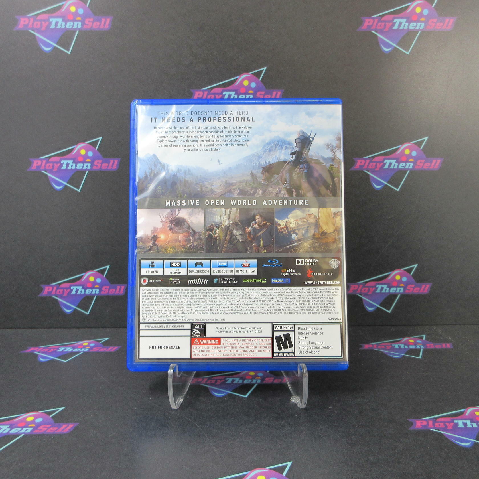 The Witcher 3 Wild Hunt PS4 PlayStation 4 + Soundtrack - Like New