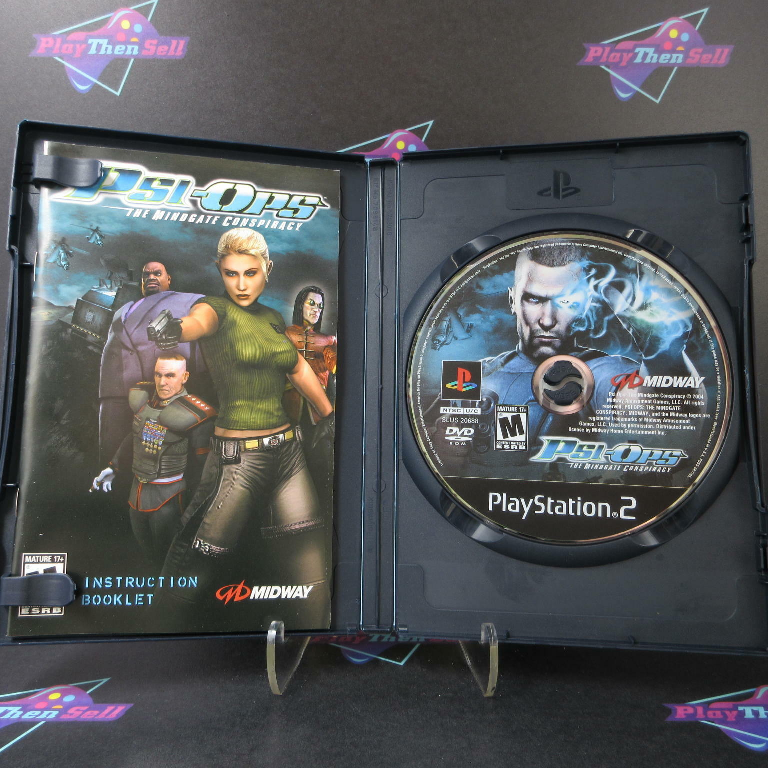 Psi-Ops The Mindgate Conspiracy PS2 PlayStation 2 + Reg Card - Like New