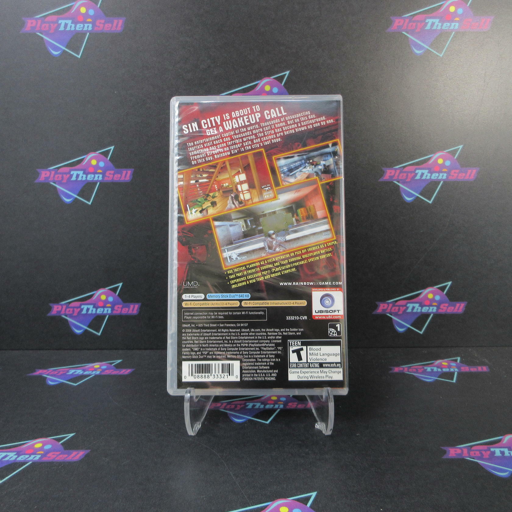 Tom Clancy's Rainbow Six Vegas Sony PSP Clear UMD - Like New