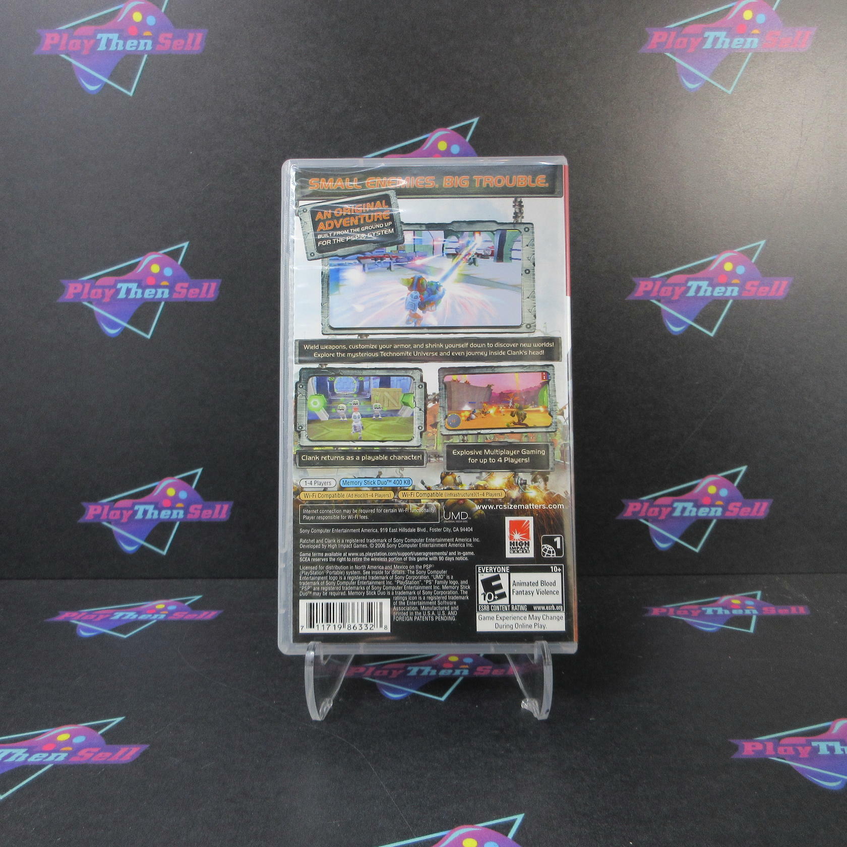 Ratchet & Clank Size Matters Sony PSP GH Clear UMD + Reg Card - Like New