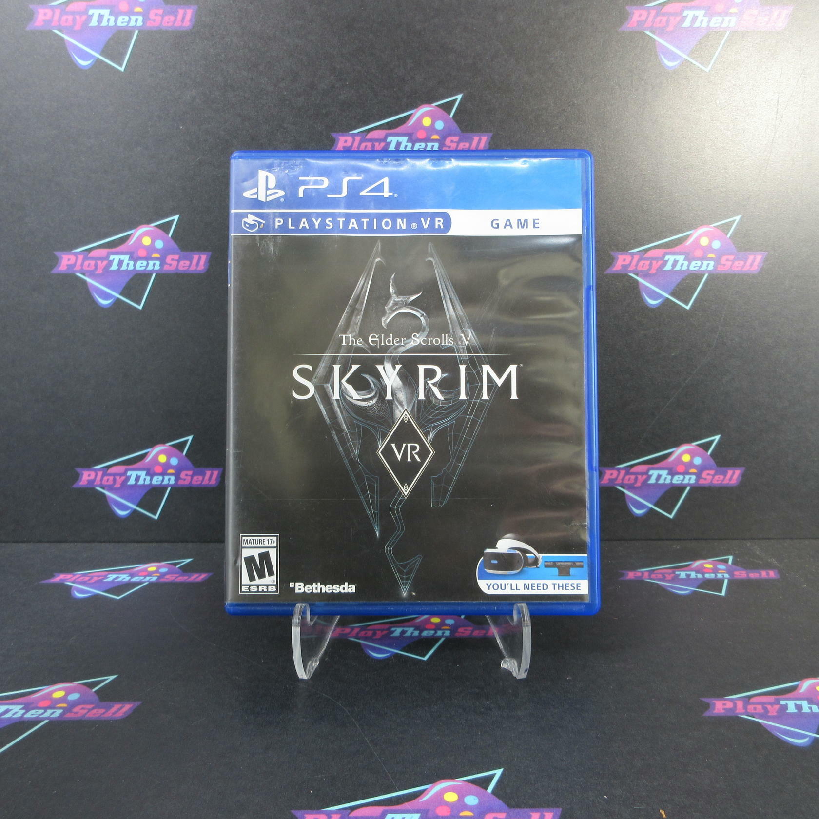 Skyrim VR PS4 PlayStation 4 AD Complete CIB - Very Good