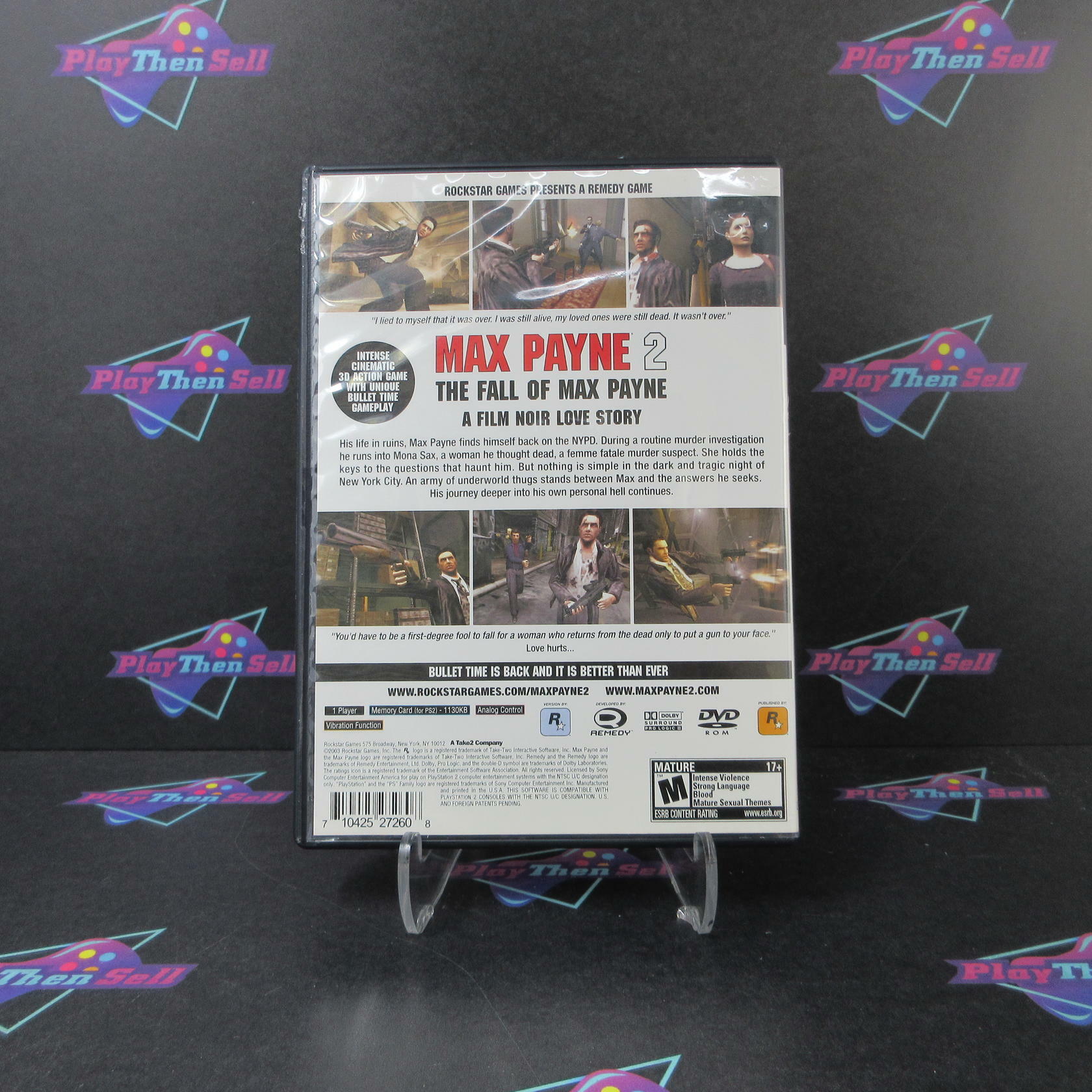 Max Payne 2 The Fall of Max Payne PS2 PlayStation 2 DD Complete CIB - Very Good
