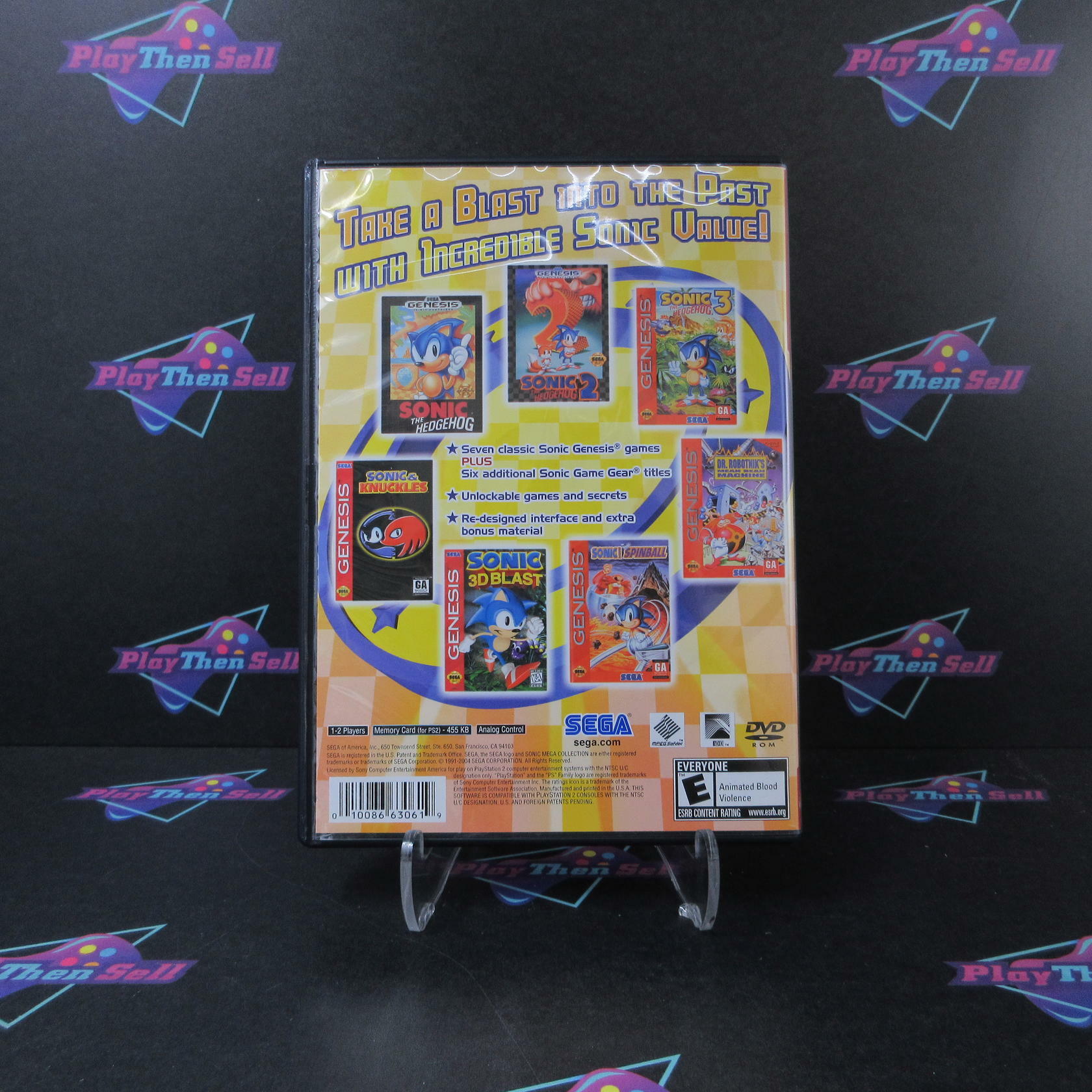 Sonic Mega Collection GH PS2 PlayStation 2 MD Complete CIB - Very Good