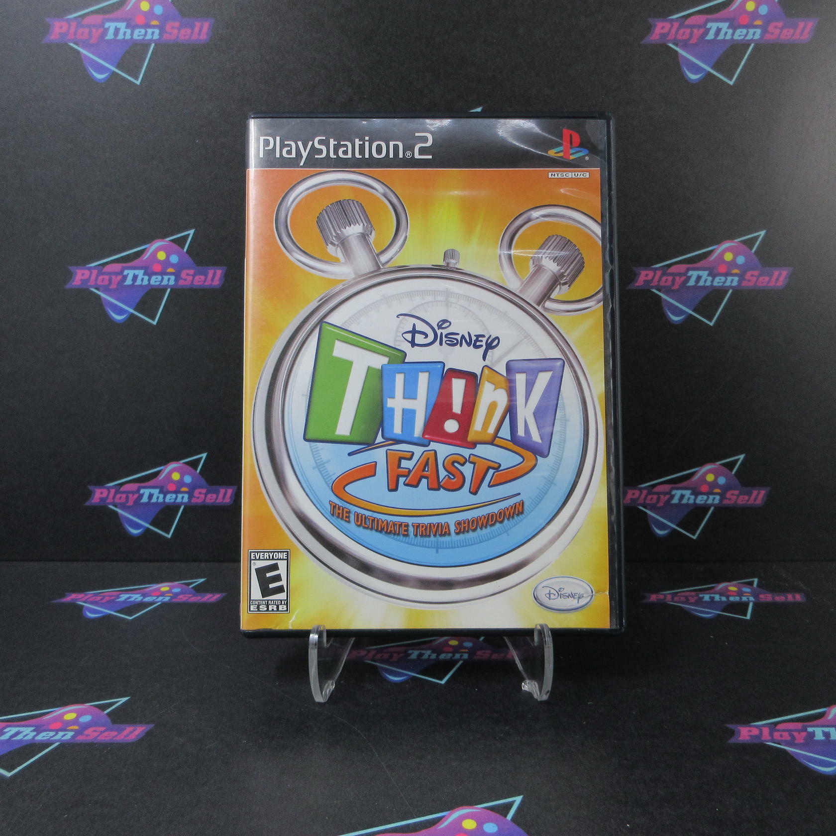 Disney Think Fast Software Only PS2 PlayStation 2 AD Complete CIB - Very Good