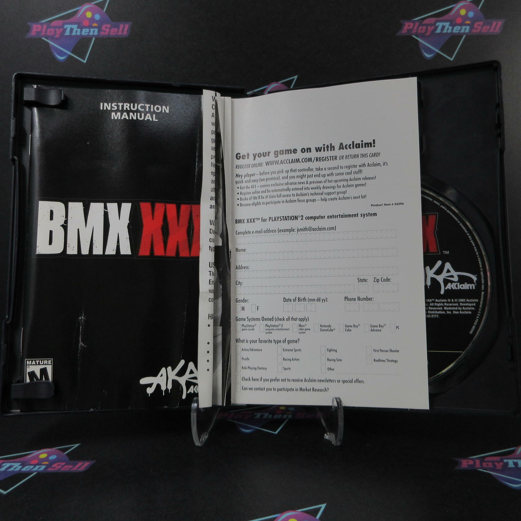 BMX XXX PS2 PlayStation 2 MD + Reg Card Complete CIB - Very Good