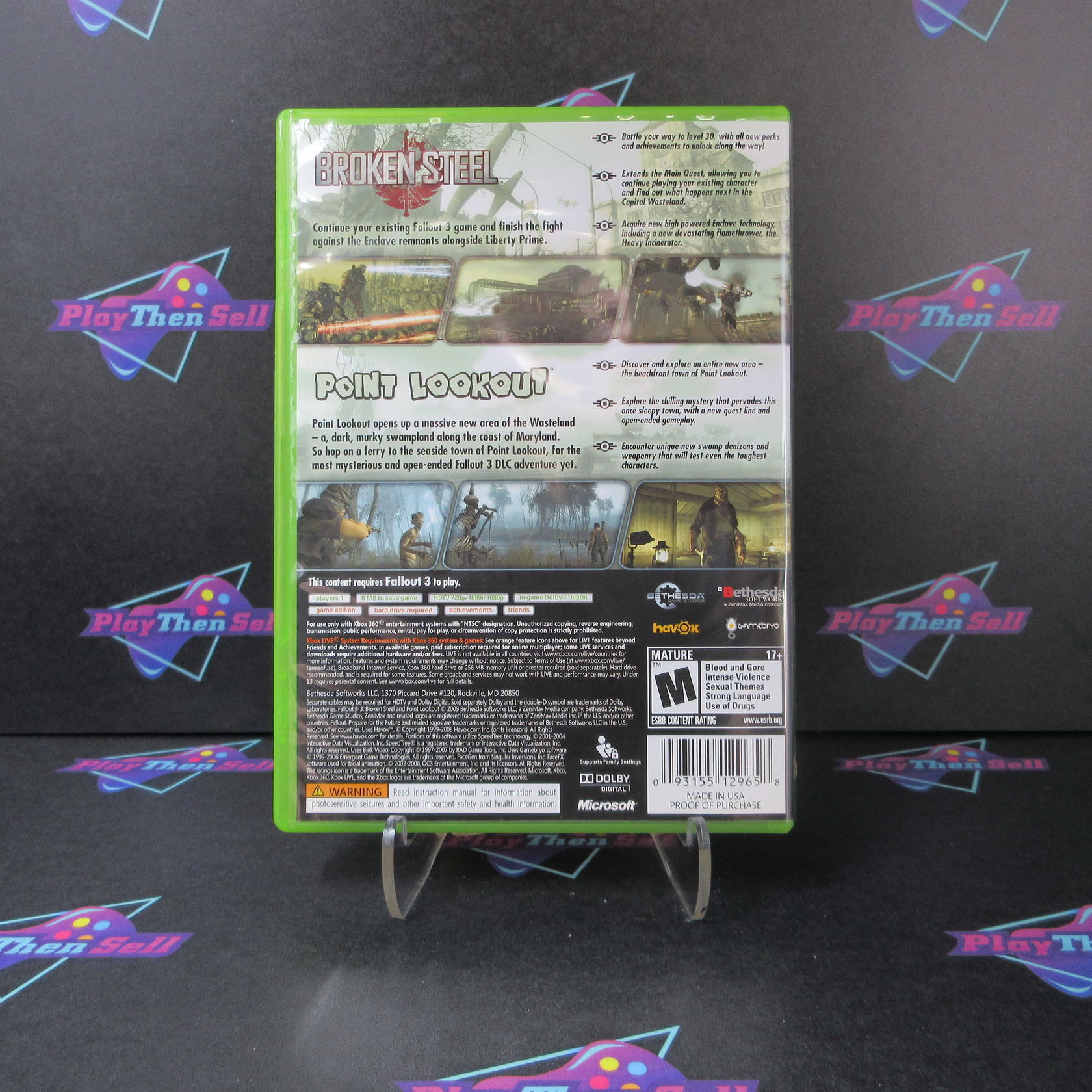 Fallout 3 Add-On Pack Broken Steel and Point Lookout Xbox 360 - Like New