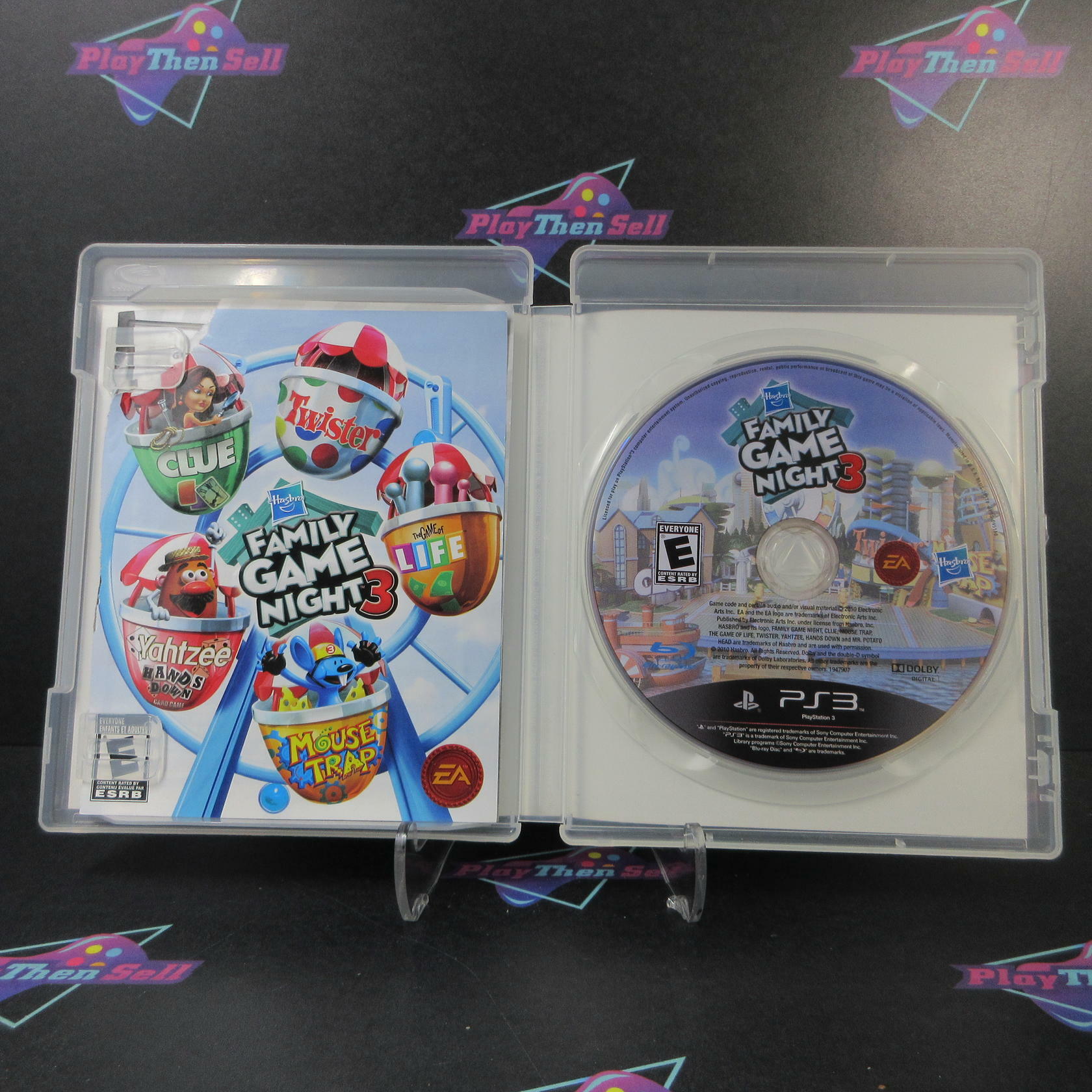 Hasbro Family Game Night 3 PS3 Playstation 3 AD/MD Complete CIB - Very Good