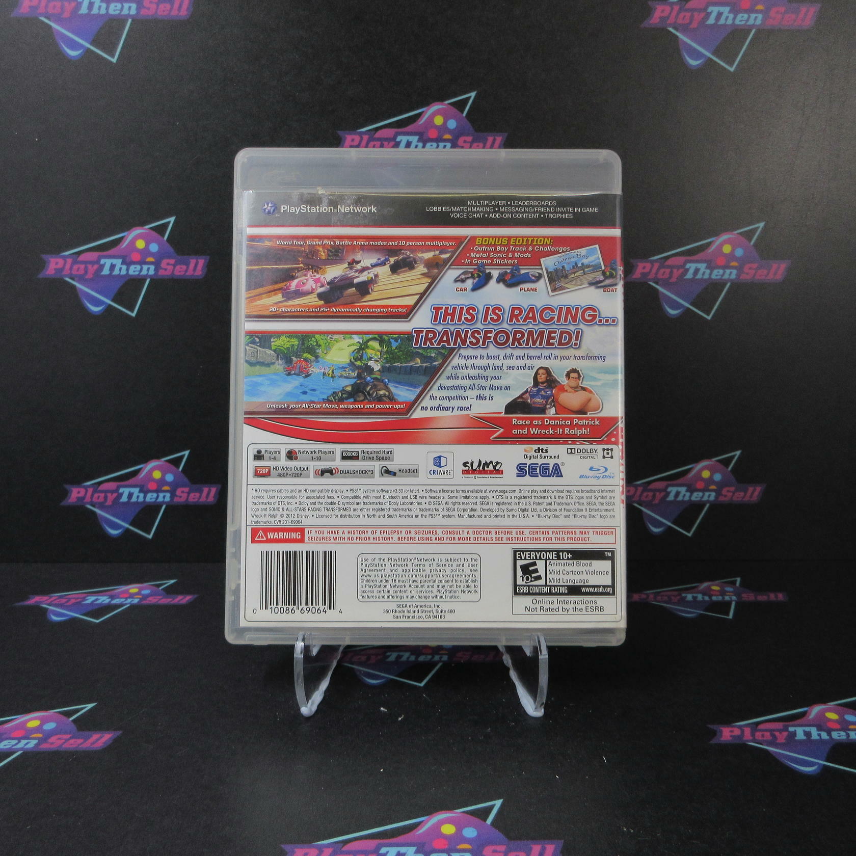 Sonic & All-Stars Racing Transformed Bonus Edition PS3 AD Complete CIB - Very Good