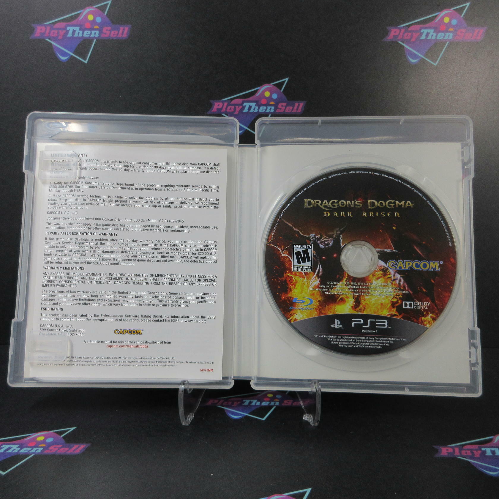 Dragon's Dogma Dark Arisen PS3 PlayStation 3 AD Complete CIB - Very Good