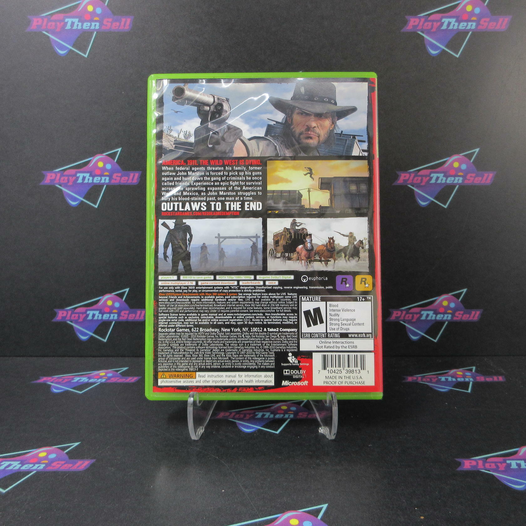 Red Dead Redemption + Map Xbox 360 AD/MD Complete CIB - Very Good