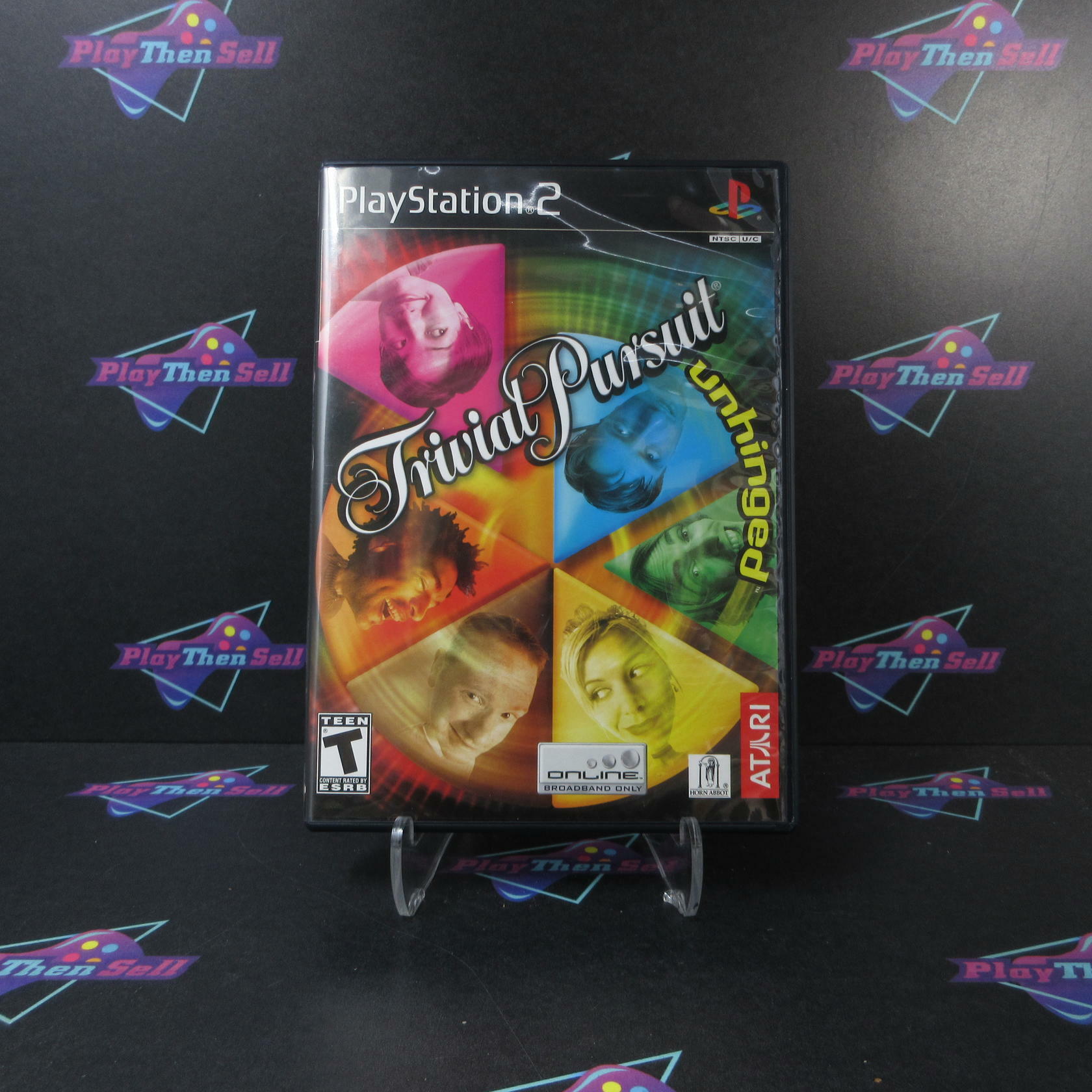 Trivial Pursuit Unhinged PS2 PlayStation 2 + Stickers - Like New