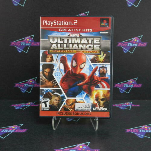 Marvel Ultimate Alliance Special Ed PS2 GH + Bonus Disc - Like New