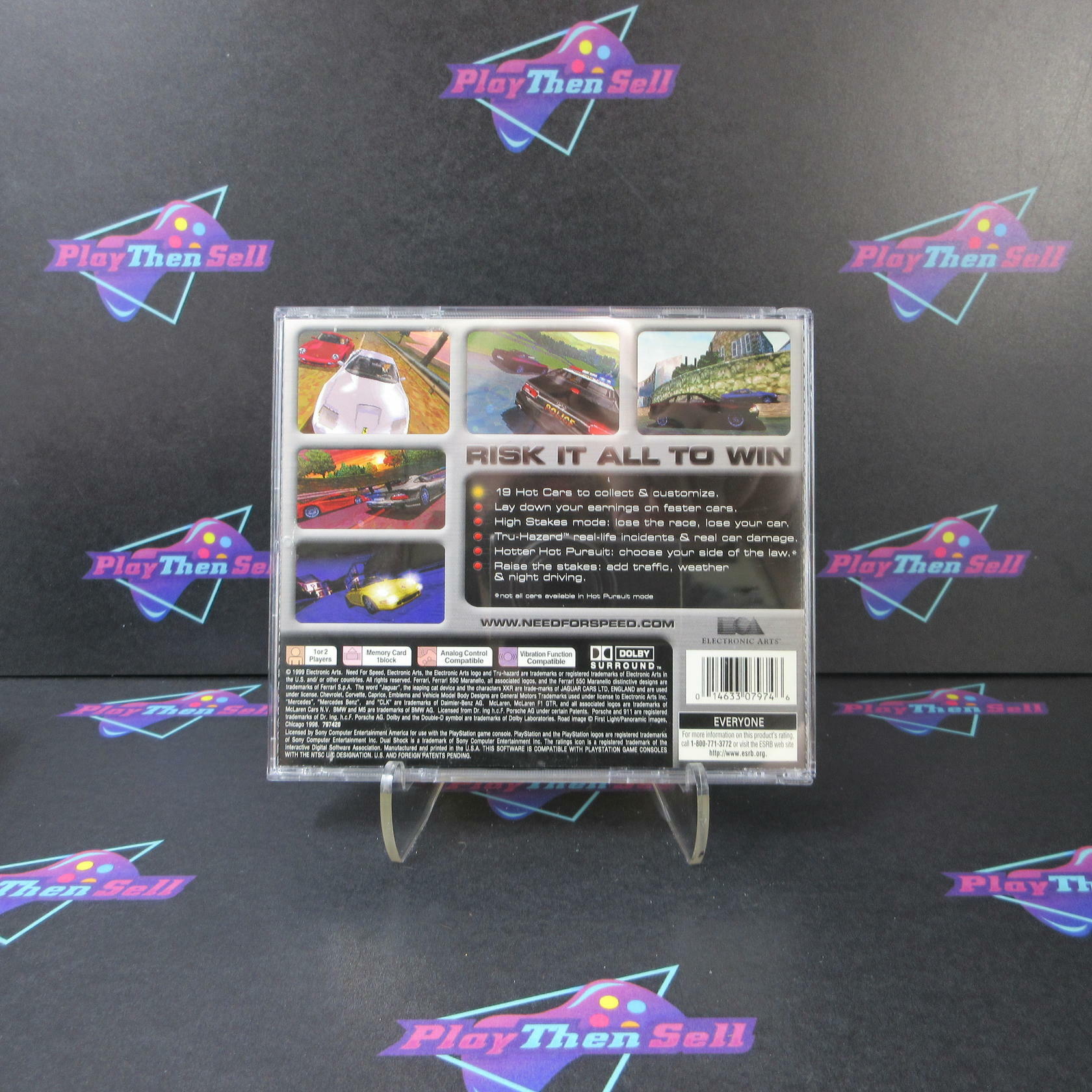 Need For Speed 4 High Stakes PS1 PlayStation 1 + Reg Card - Like New
