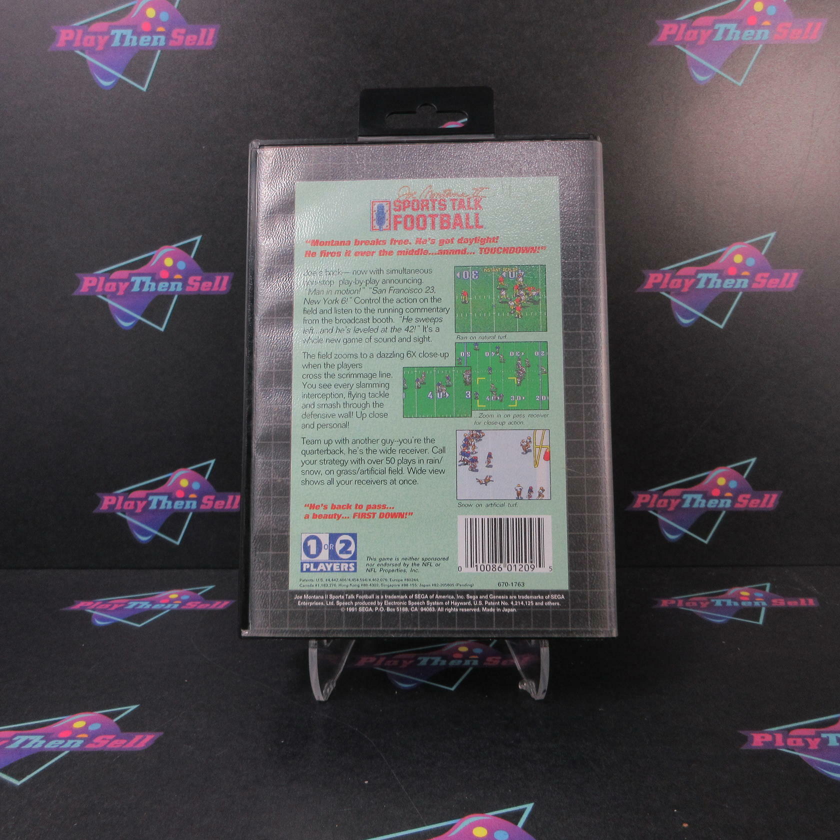 Joe Montana II Sports Talk Football Sega Genesis Boxed MD/CS Complete CIB - Very Good