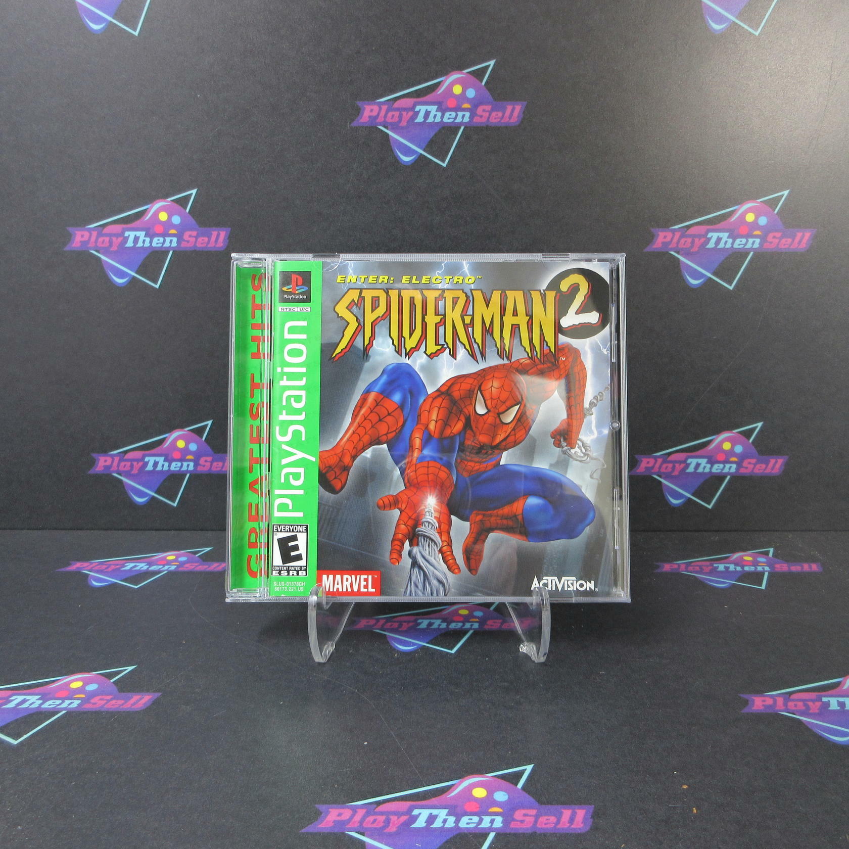 Spider-Man 2 Enter Electro PS1 PlayStation 1 GH + Reg Card - Like New
