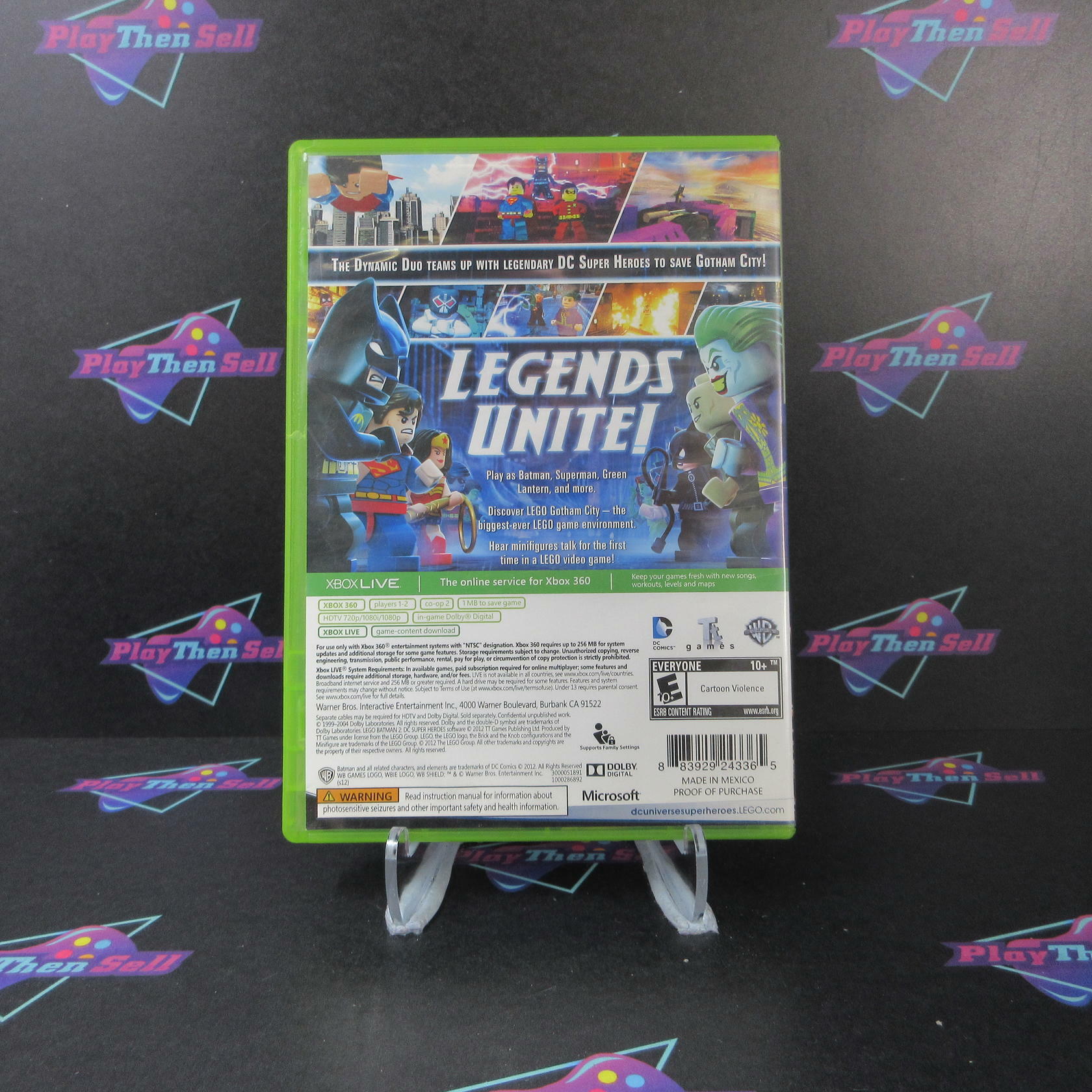 LEGO Batman 2 DC Super Heroes PH Xbox 360 AD Complete CIB - Very Good