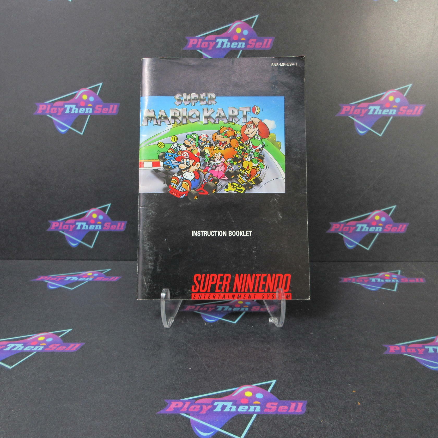 Super Mario Kart Super Nintendo SNES Cartridge + Manual Authentic / Tested - Good