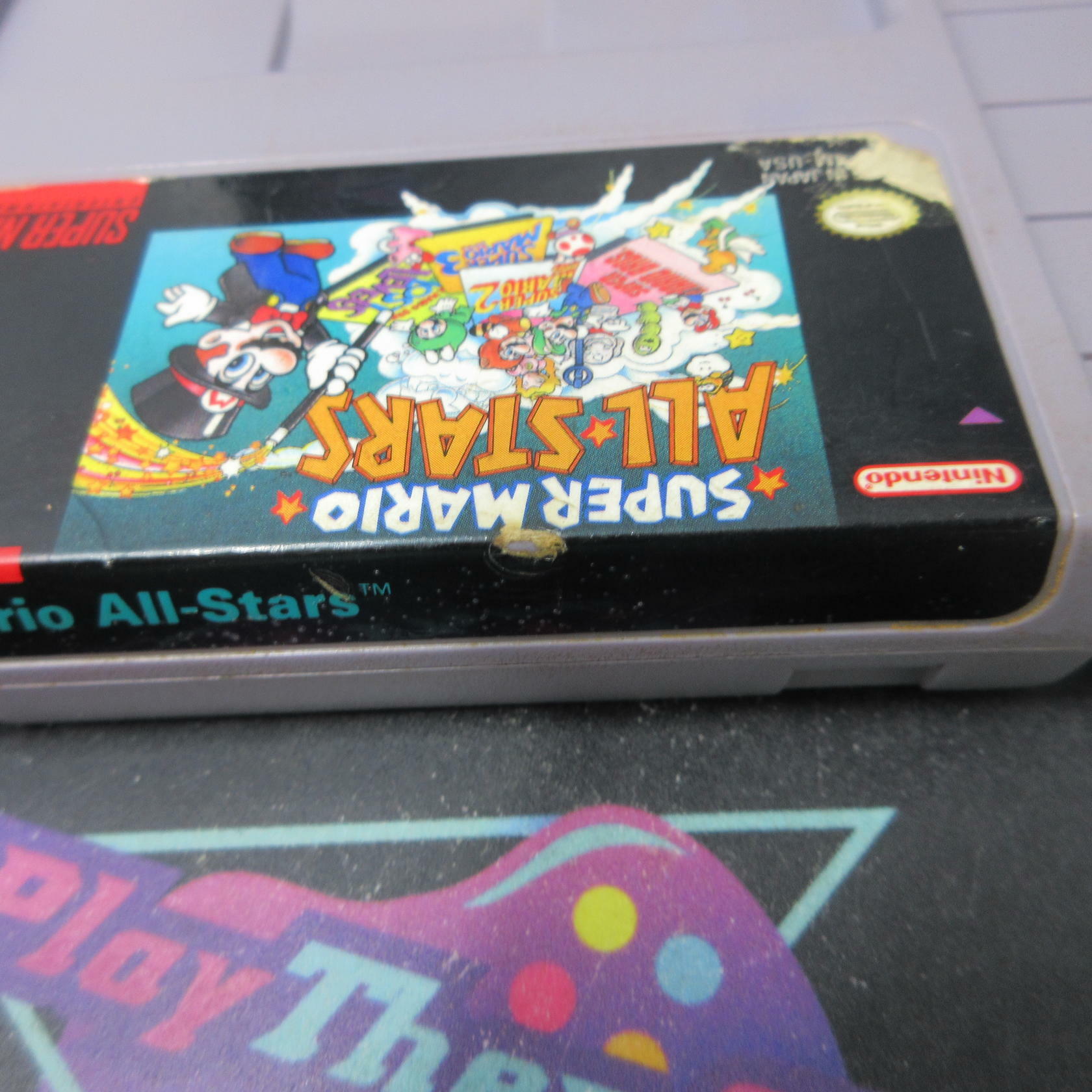 Super Mario All Stars Super Nintendo SNES Cartridge + Manual AD Authentic/Tested - Good