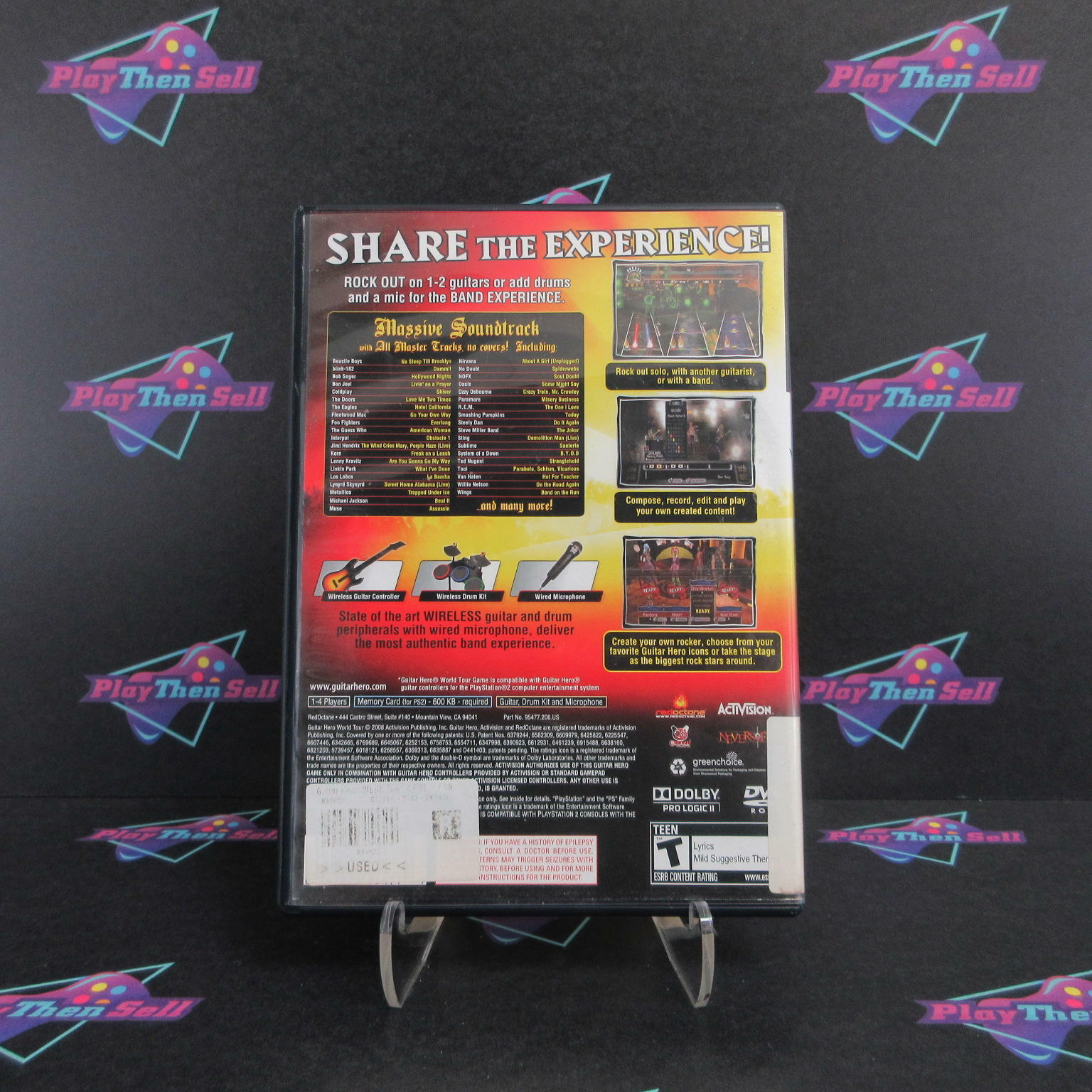 Guitar Hero World Tour PS2 PlayStation 2 AD Complete CIB - Good