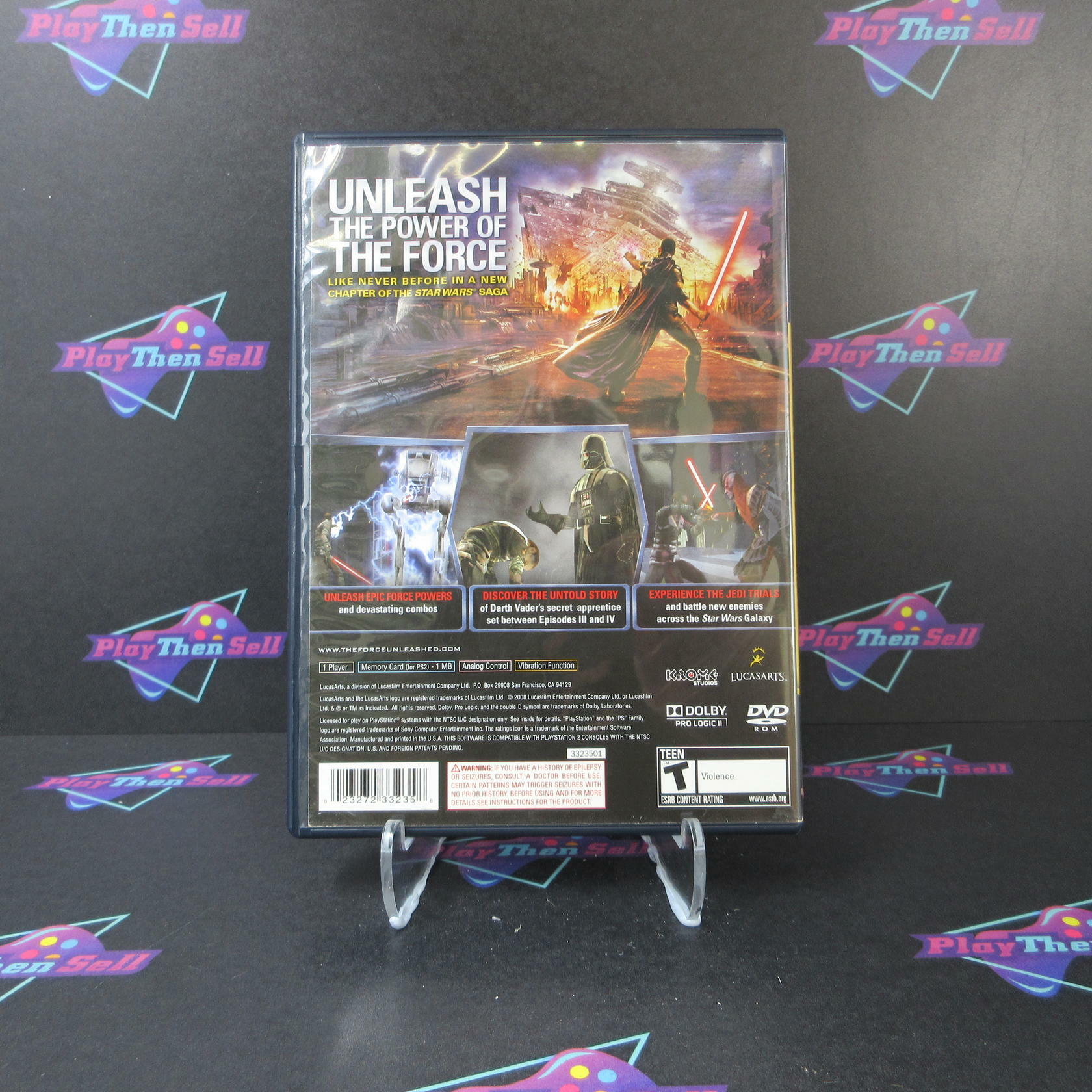Star Wars The Force Unleashed PS2 PlayStation 2 AD Complete CIB - Good