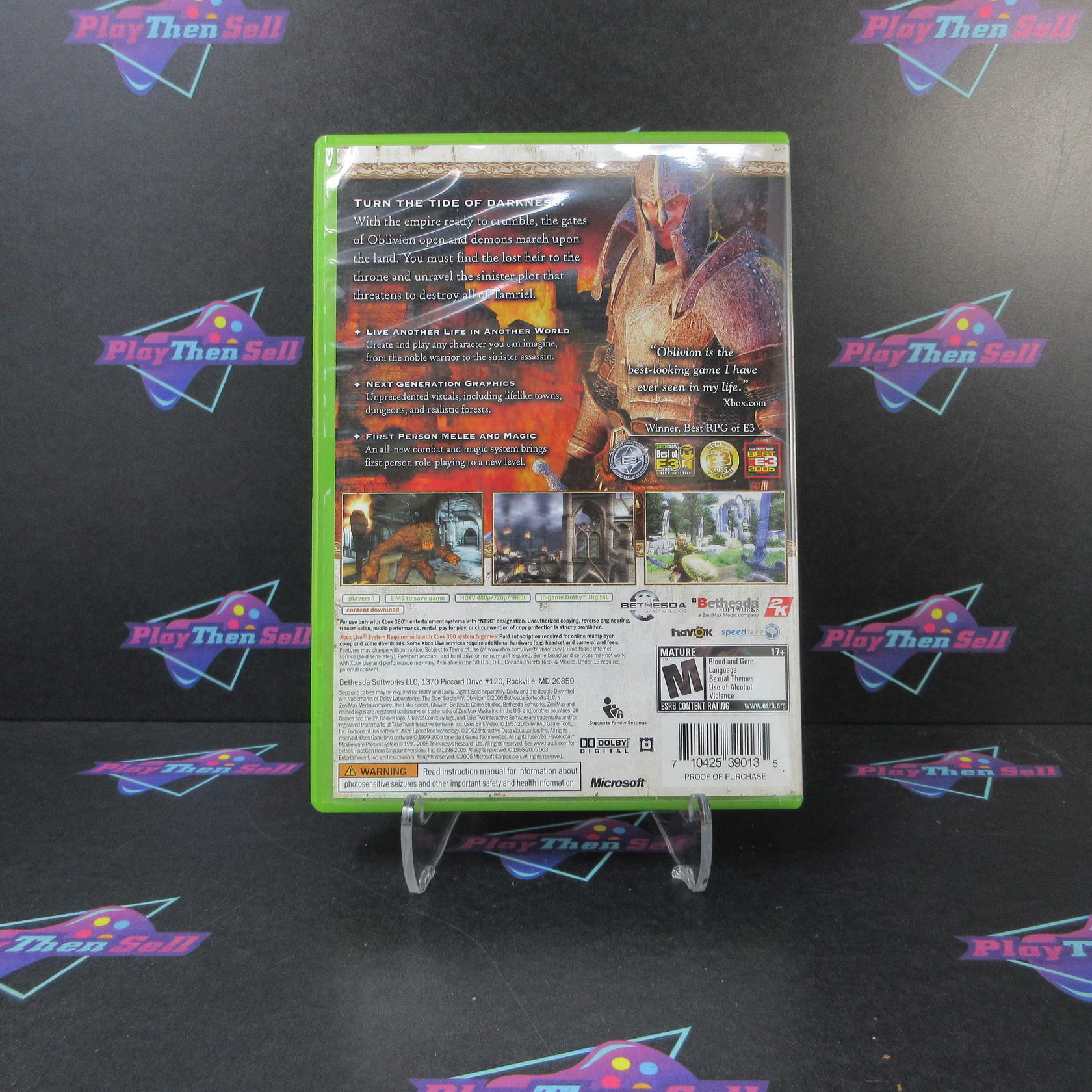 Elder Scrolls IV Oblivion Xbox 360 + Map / Reg Card - Very Good