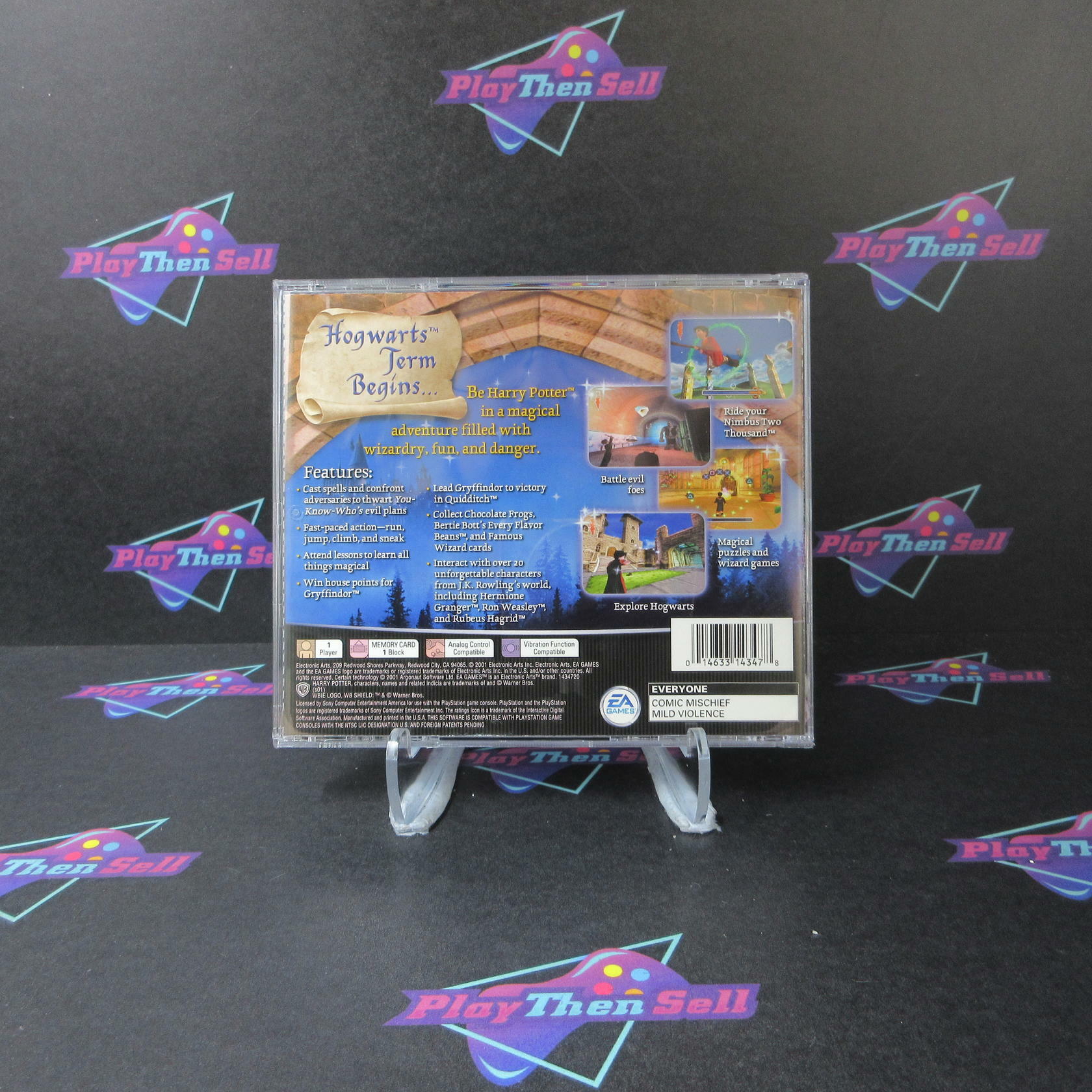 Harry Potter and the Sorcerer's Stone + Reg Card PS1 MD Complete CIB - Good