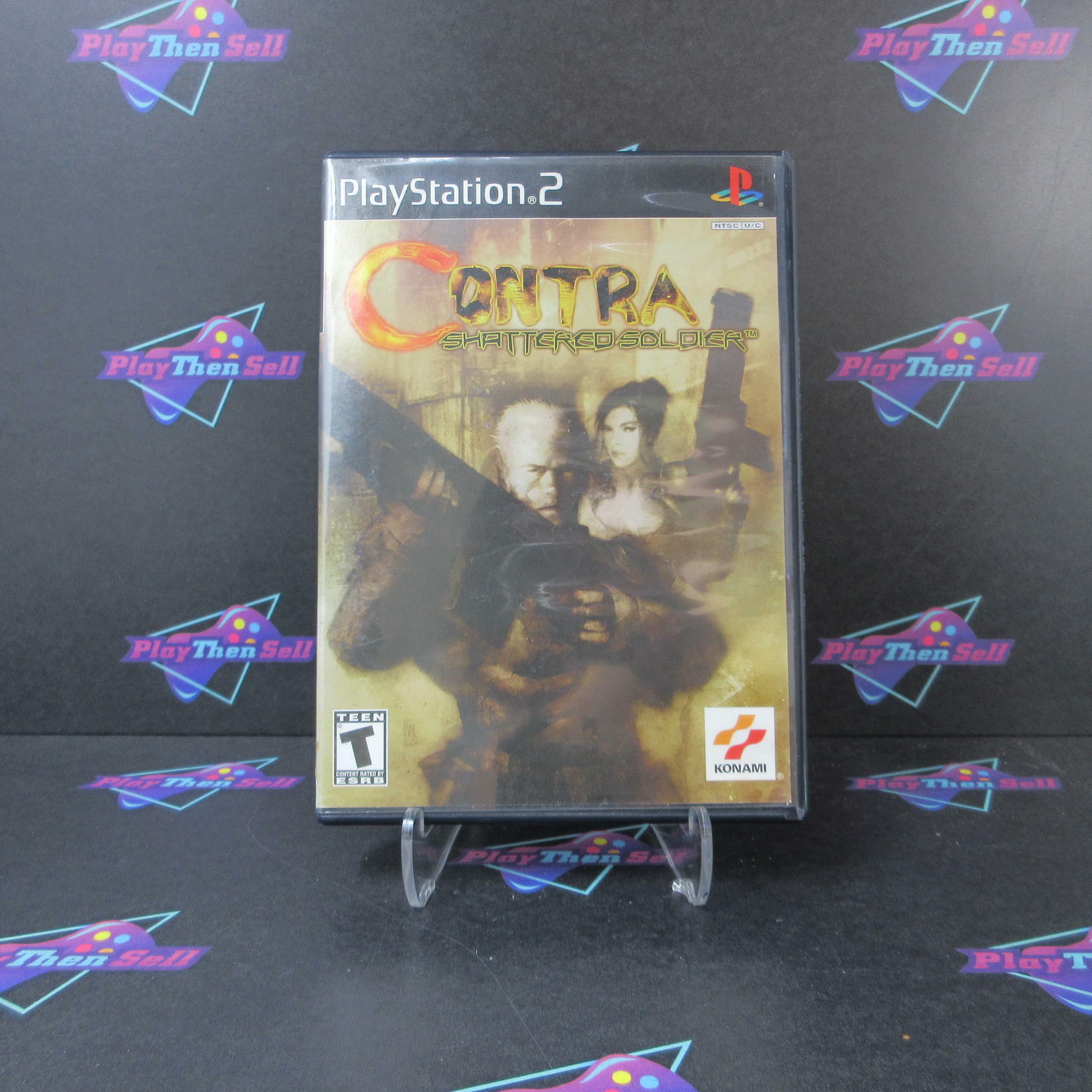 Contra Shattered Soldier PS2 PlayStation 2 AD + Reg Card Complete CIB - Good
