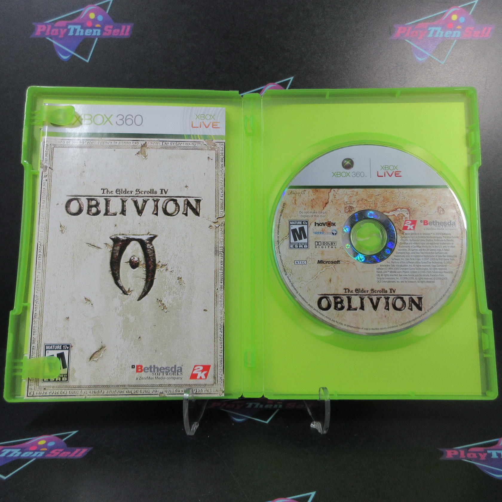 Elder Scrolls IV Oblivion Xbox 360 + Map / Reg Card Complete - Excellent