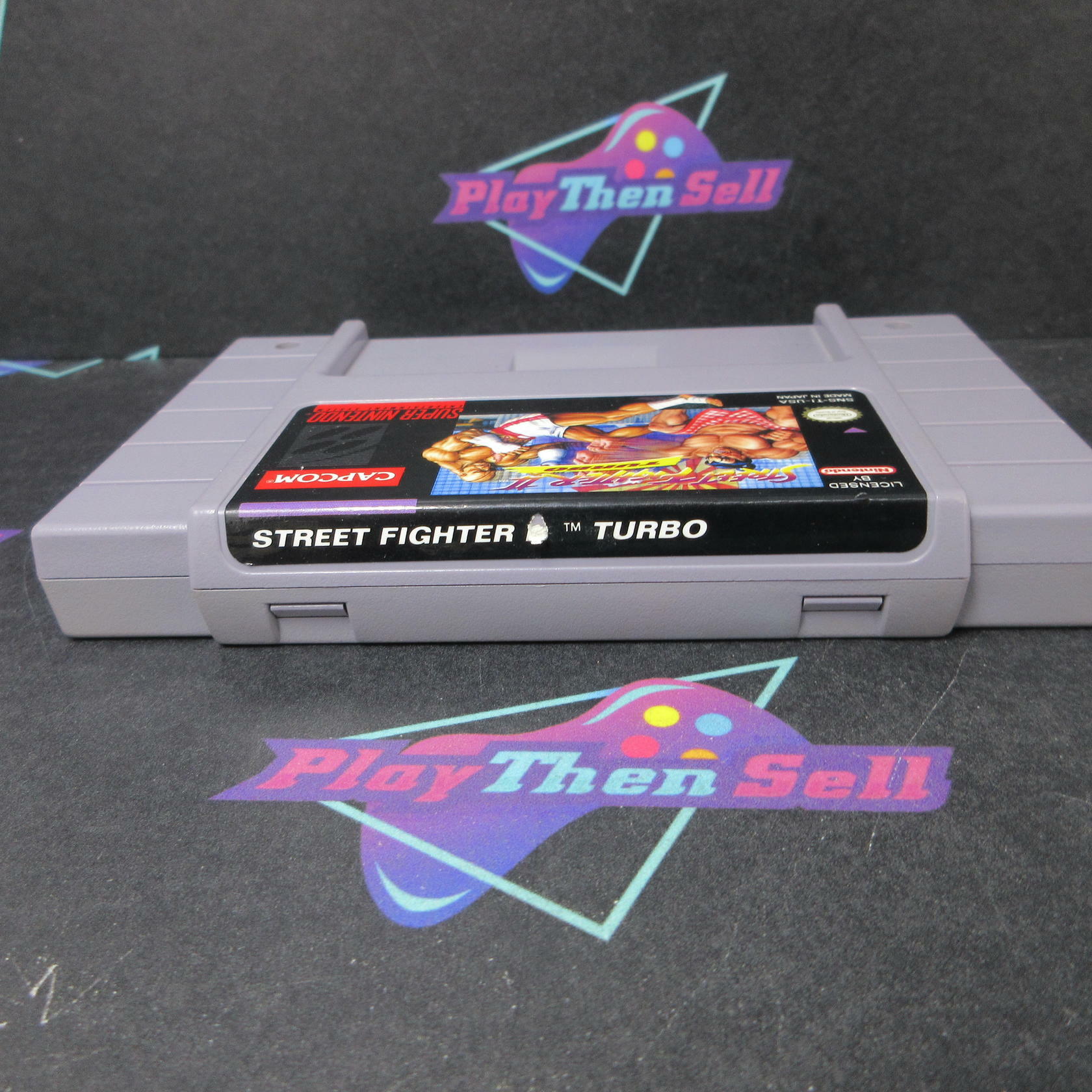 Street Fighter II Turbo Super Nintendo SNES Cartridge + Manual AD/MD Authentic - Good