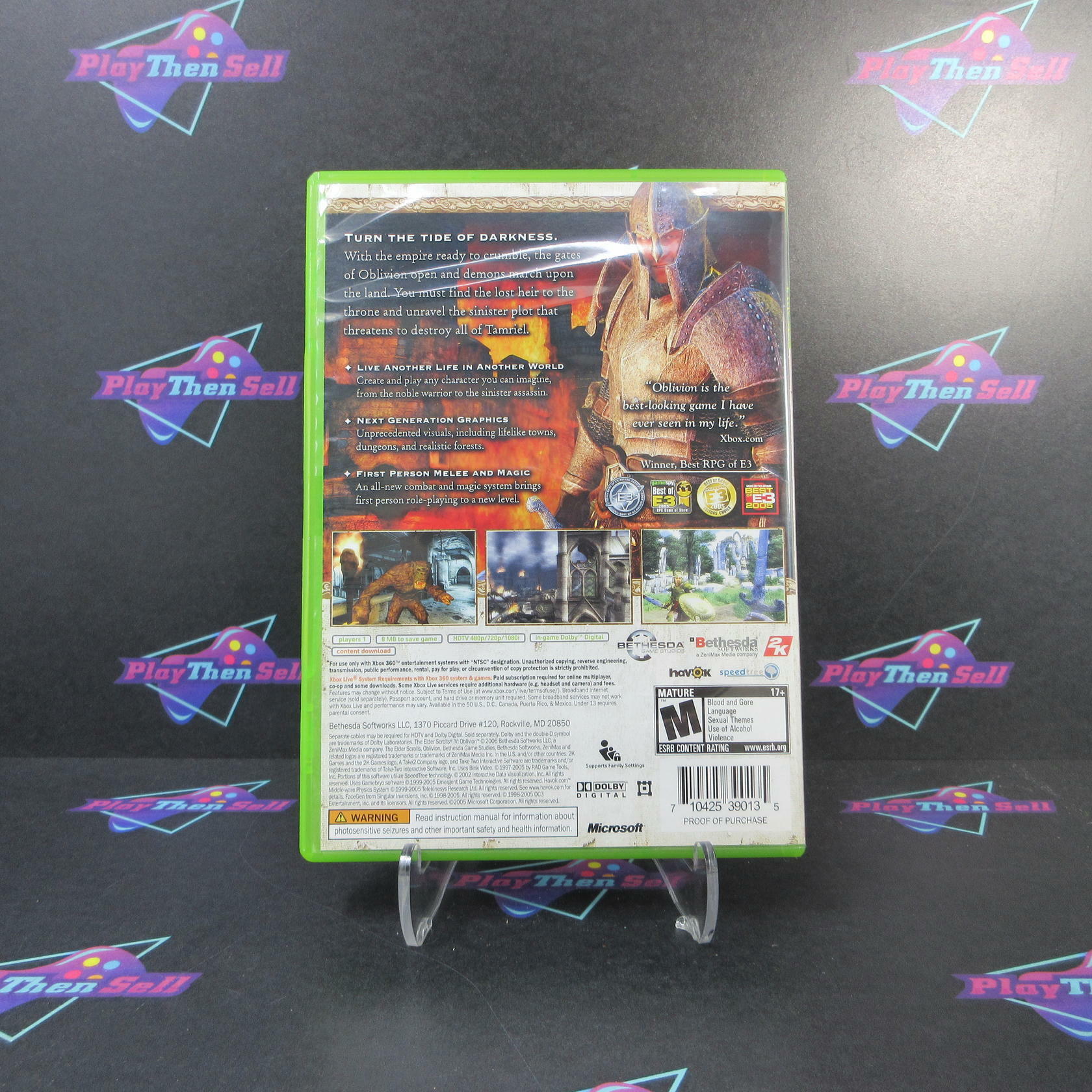 Elder Scrolls IV Oblivion Xbox 360 + Map / Reg Card Complete - Excellent