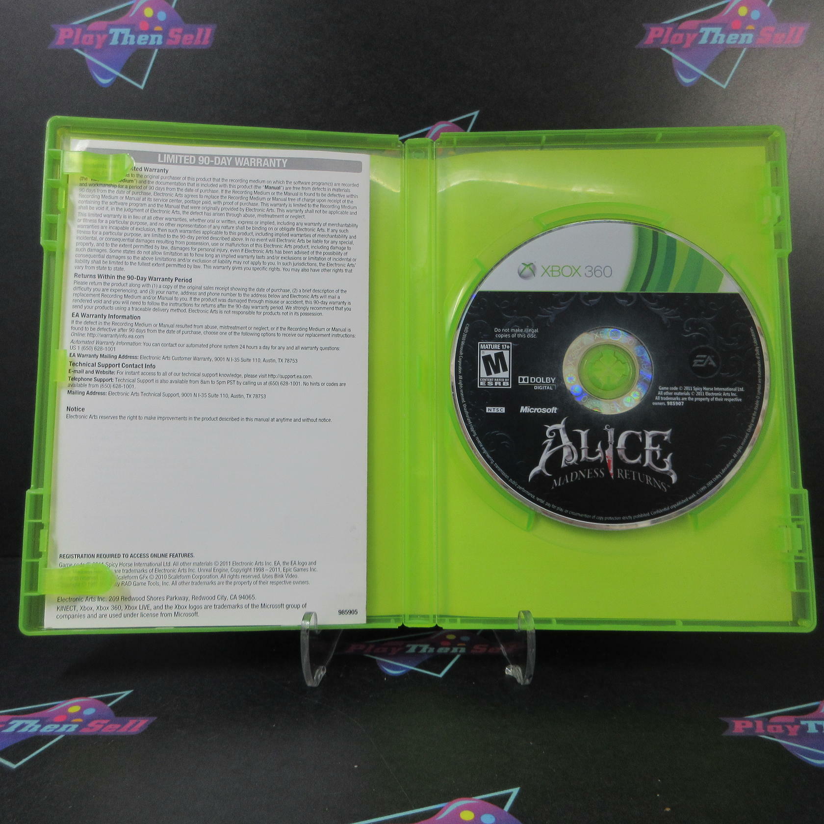 Alice Madness Returns Xbox 360 AD Complete CIB - Good