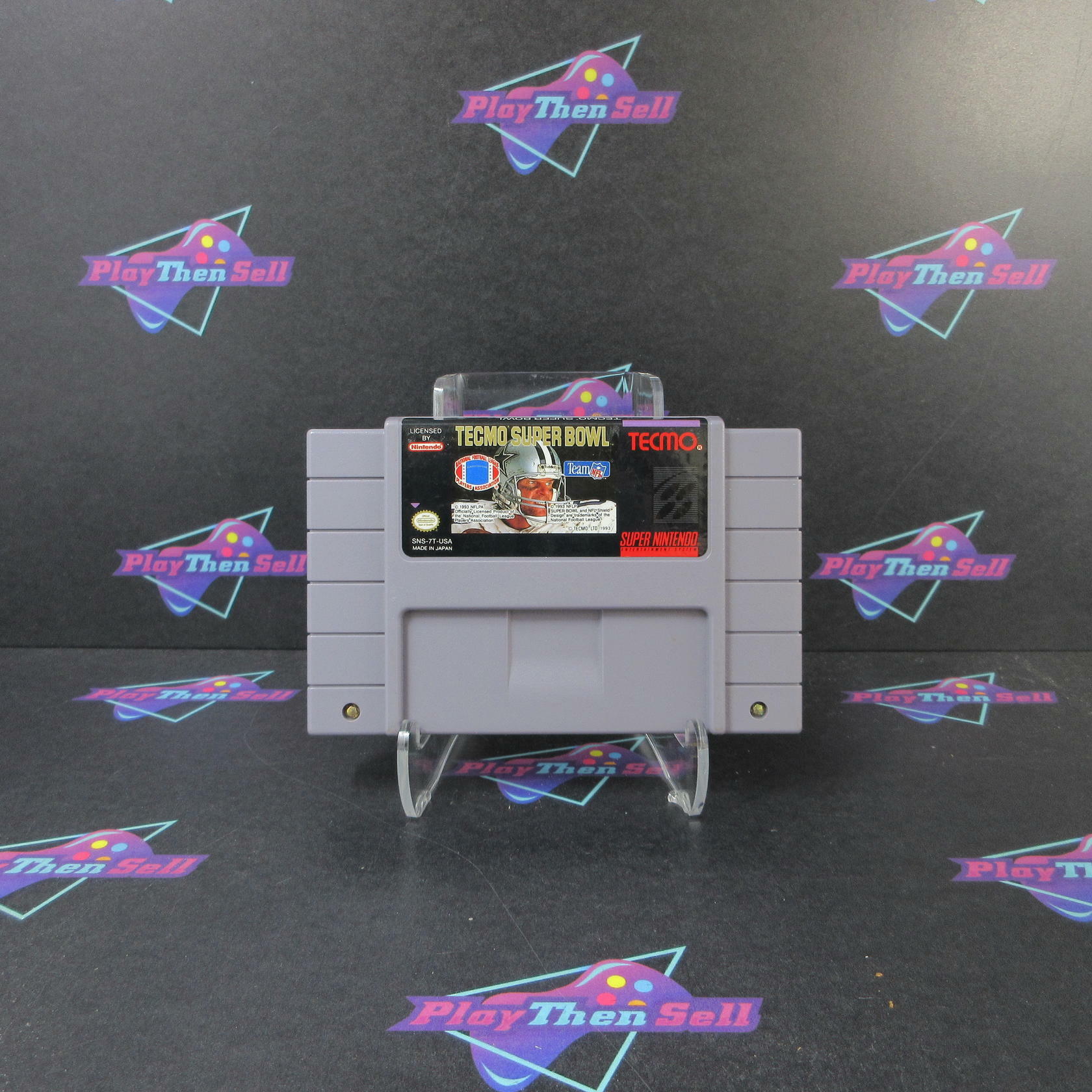 Tecmo Super Bowl Super Nintendo SNES Cartridge Only Authentic / Tested - Good