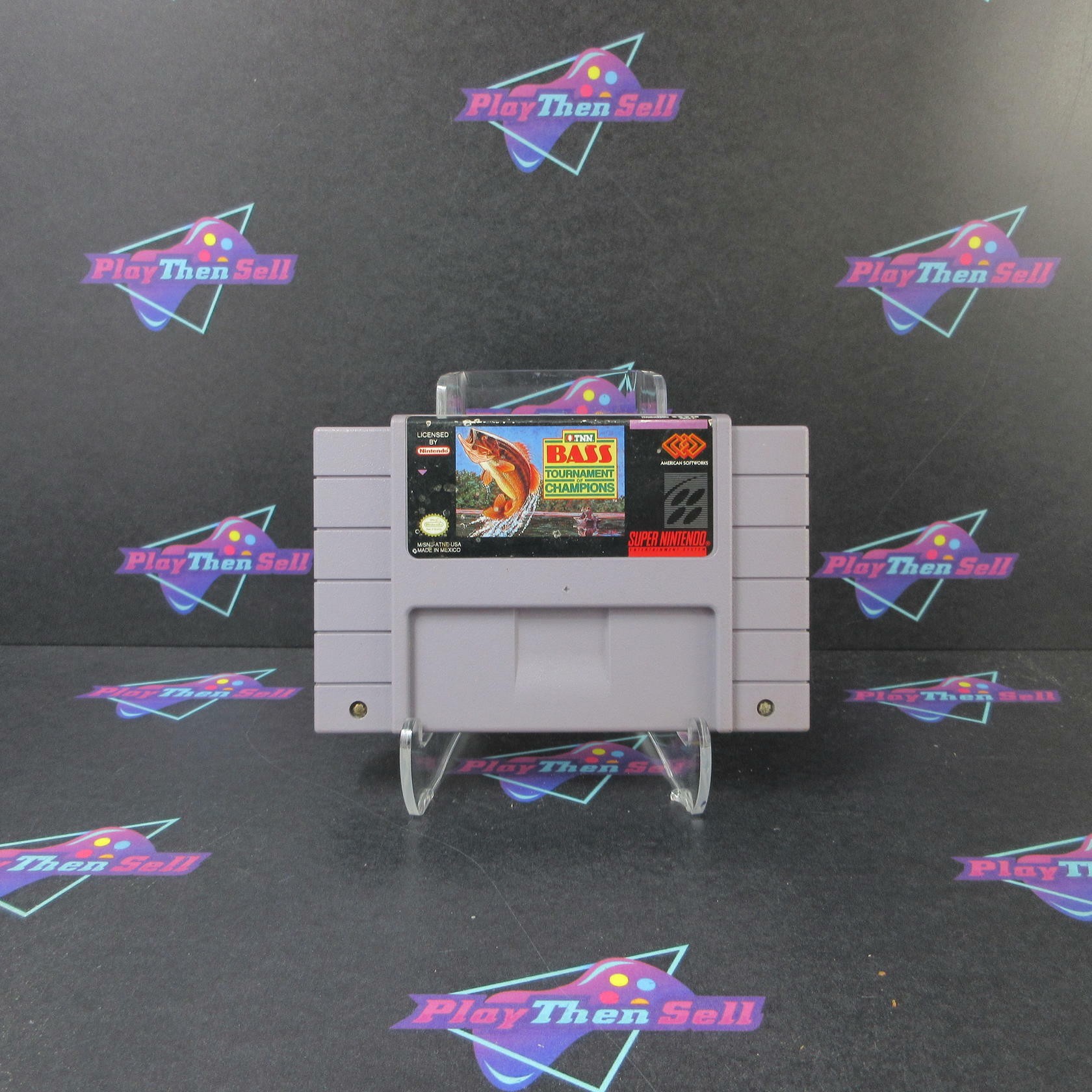 TNN Bass Tournament of Champions Super Nintendo SNES Cartridge Only AD Authentic - Good